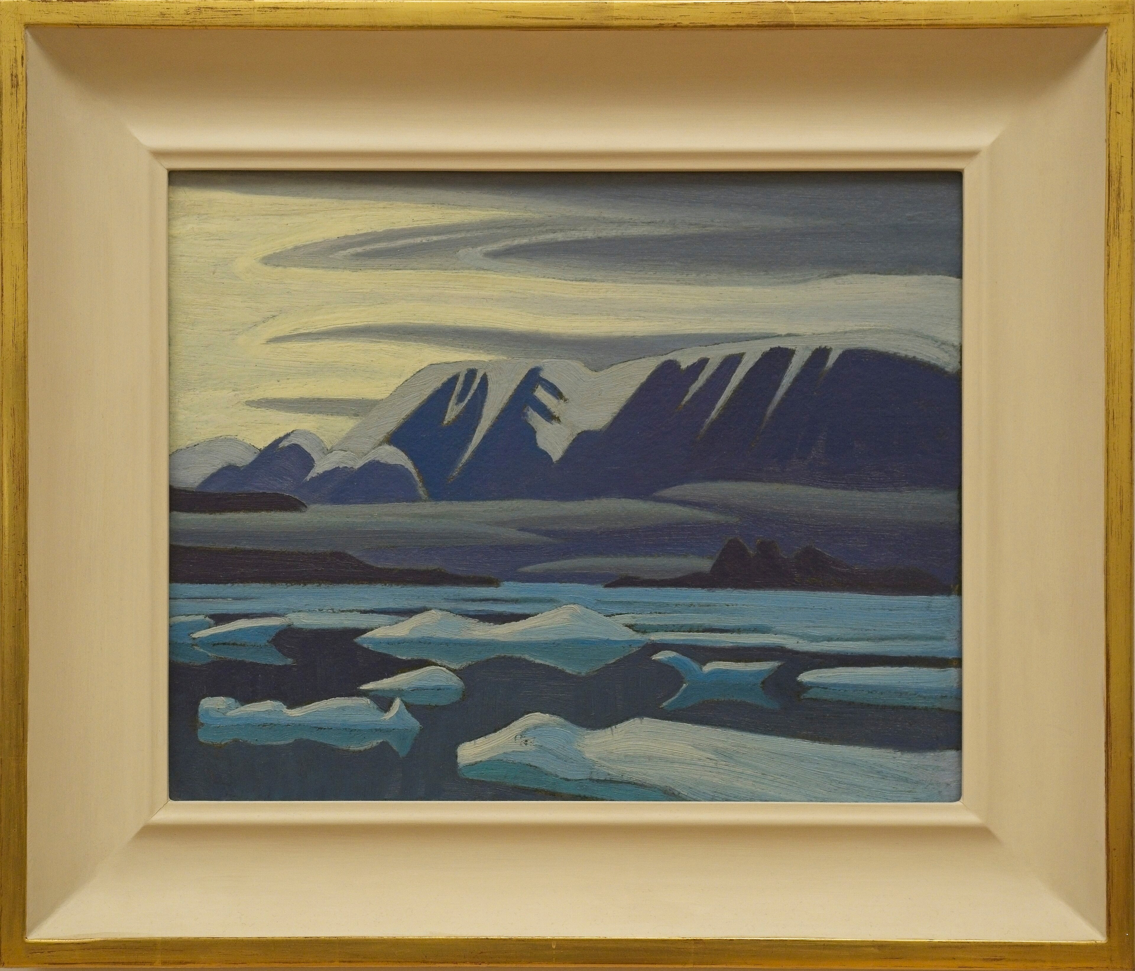 Lawren Harris 2 am Buchanan Bay, Elsmere Island 1930 oil on wood-pulp board 2004-37 by Lawren Harris
