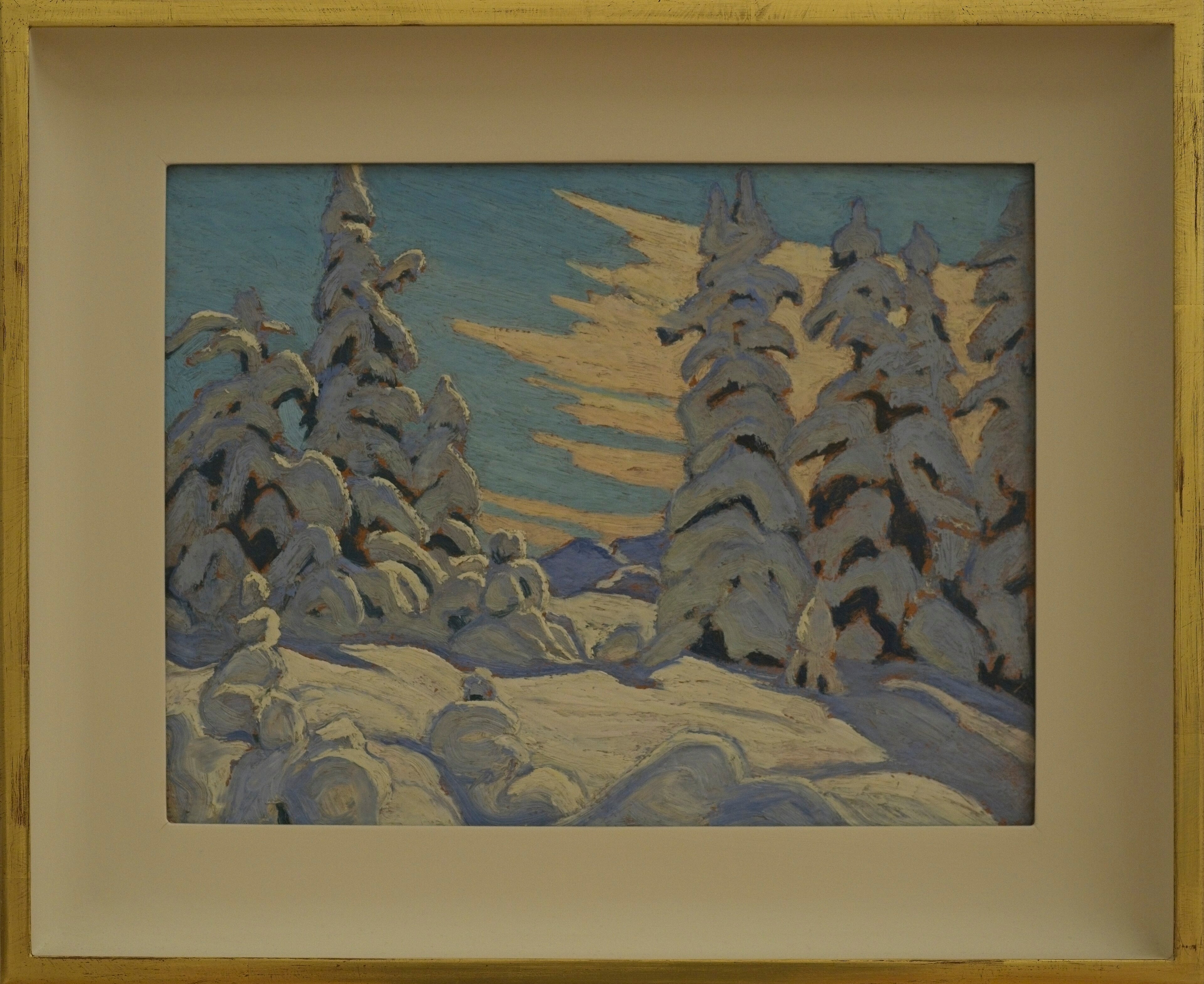 Lawren Harris Trees and Snow 1924 oil on wood-pulp board 103964 by Lawren Harris