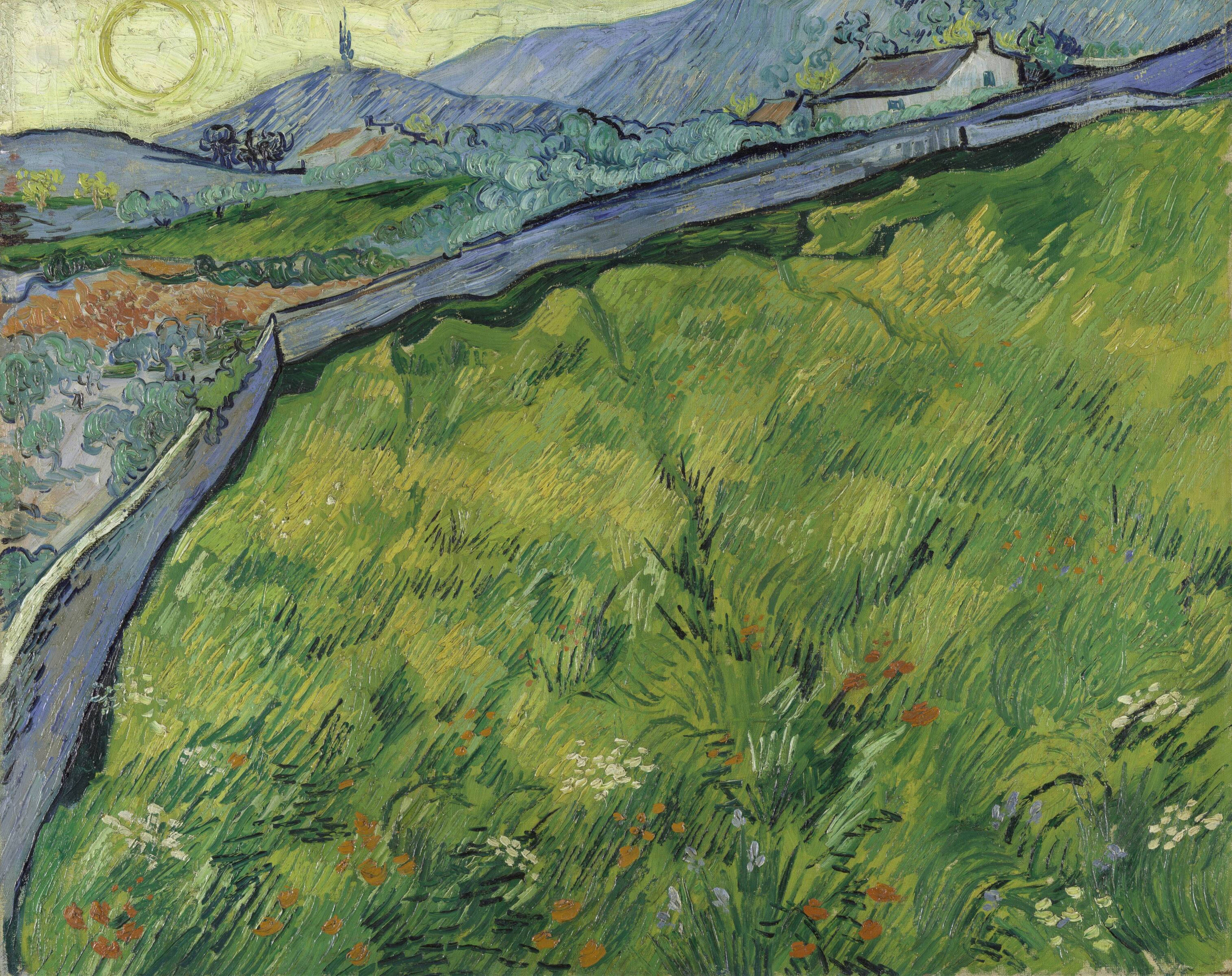 Field of Spring Wheat at Sunrise, 1889, by Vincent van Gogh