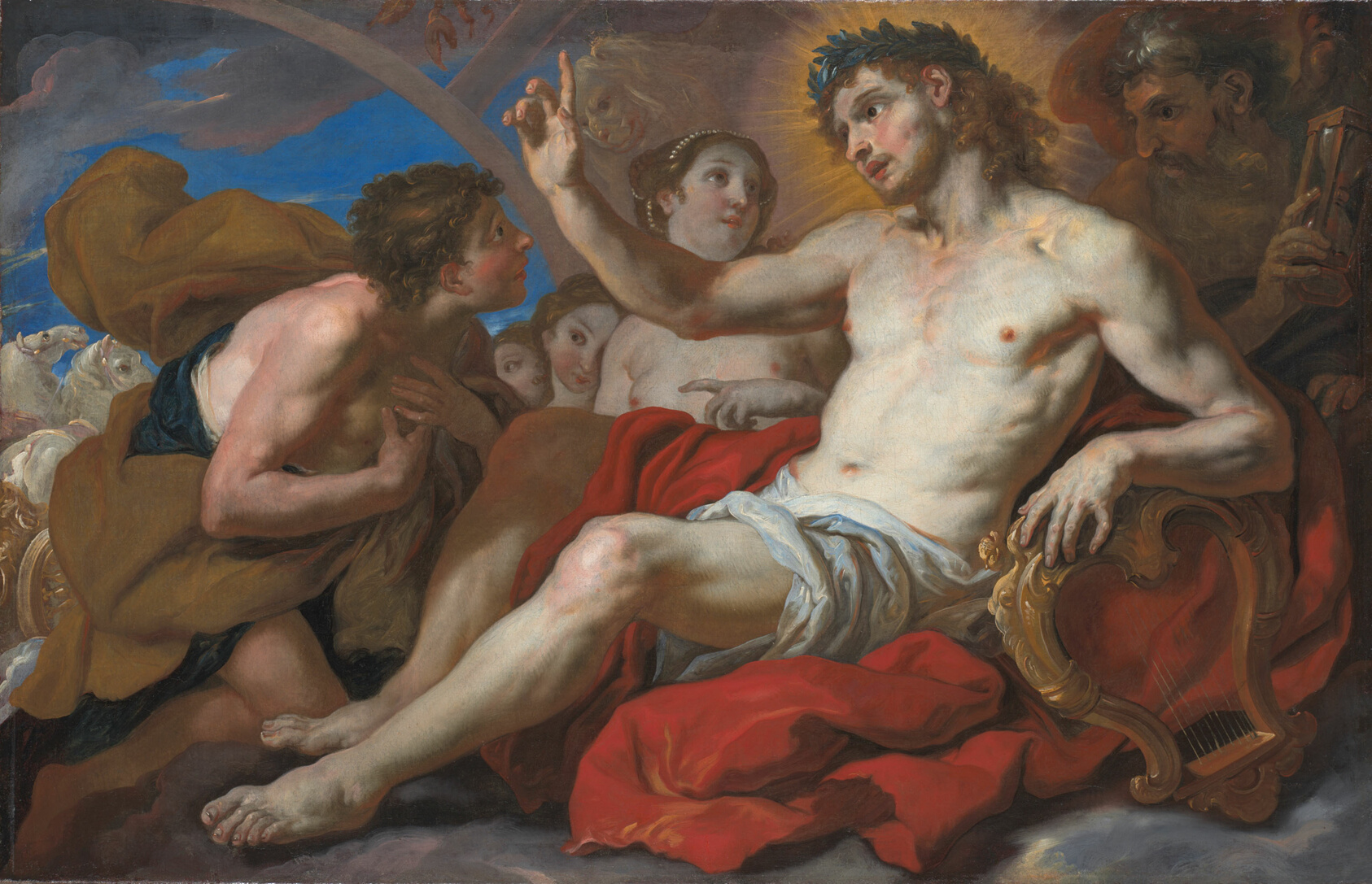 A work made of oil on canvas.