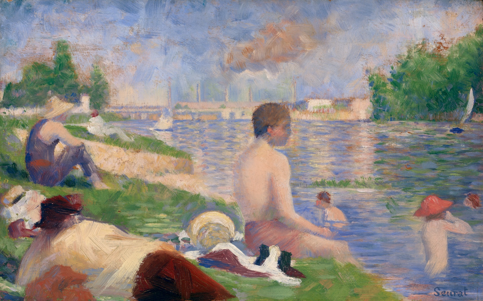 A work made of oil on panel.