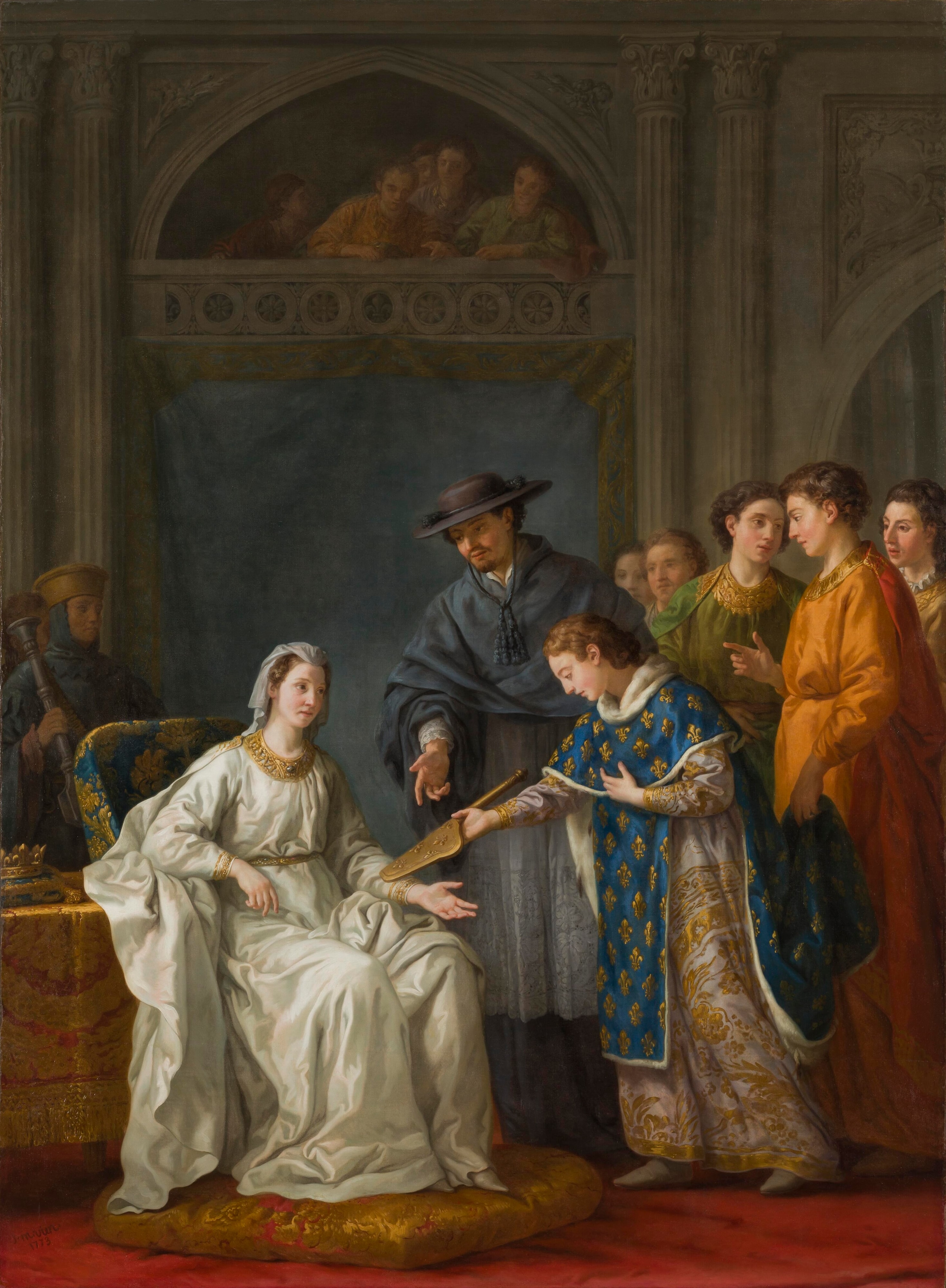 Saint Louis Handing Over the Regency to His Mother by Joseph-Marie Vien