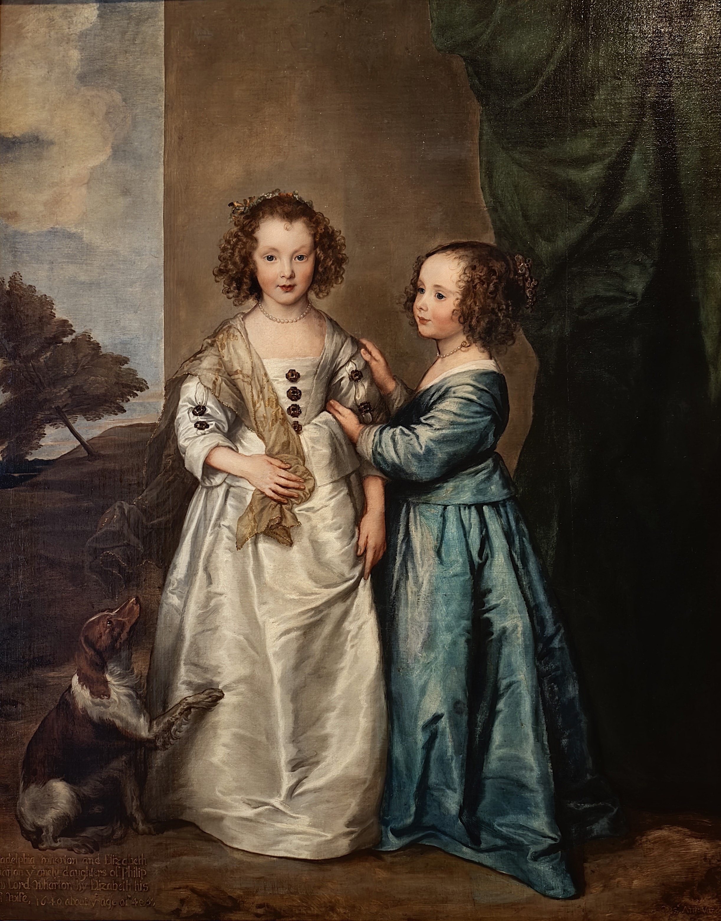 0377Ha. Anthony van Dyck. Portrait of Elizabeth and Philadelphia Wharton by Anthony van Dyck