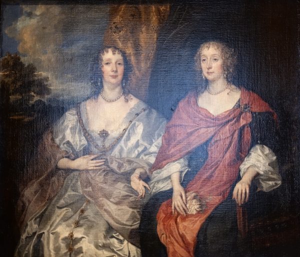 0379Ha. Anthony van Dyck. Portrait of two ladies-in-waiting of Queen Henrietta Maria Anna Killigrew, Mrs. Kirke and Charlotte, Lady Strange by Anthony van Dyck