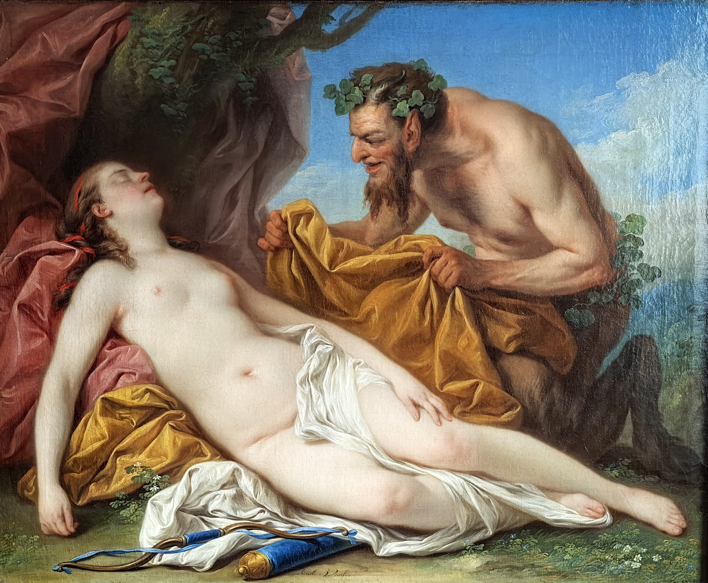 0337Ha. Hermitage Museum. Jupiter and Antiope (Carle van Loo) by Charles André van Loo