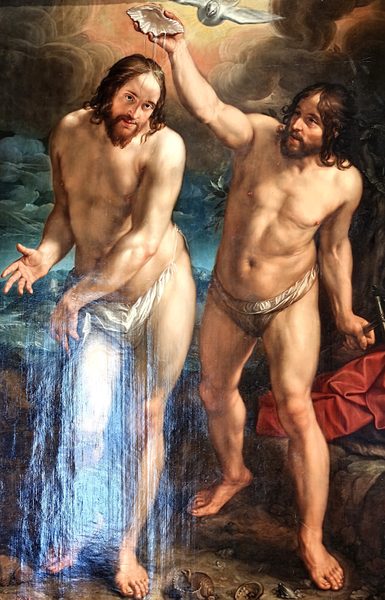 0353Ha. Hendrick Goltzius. Baptism, 1608 by Hendrik Goltzius