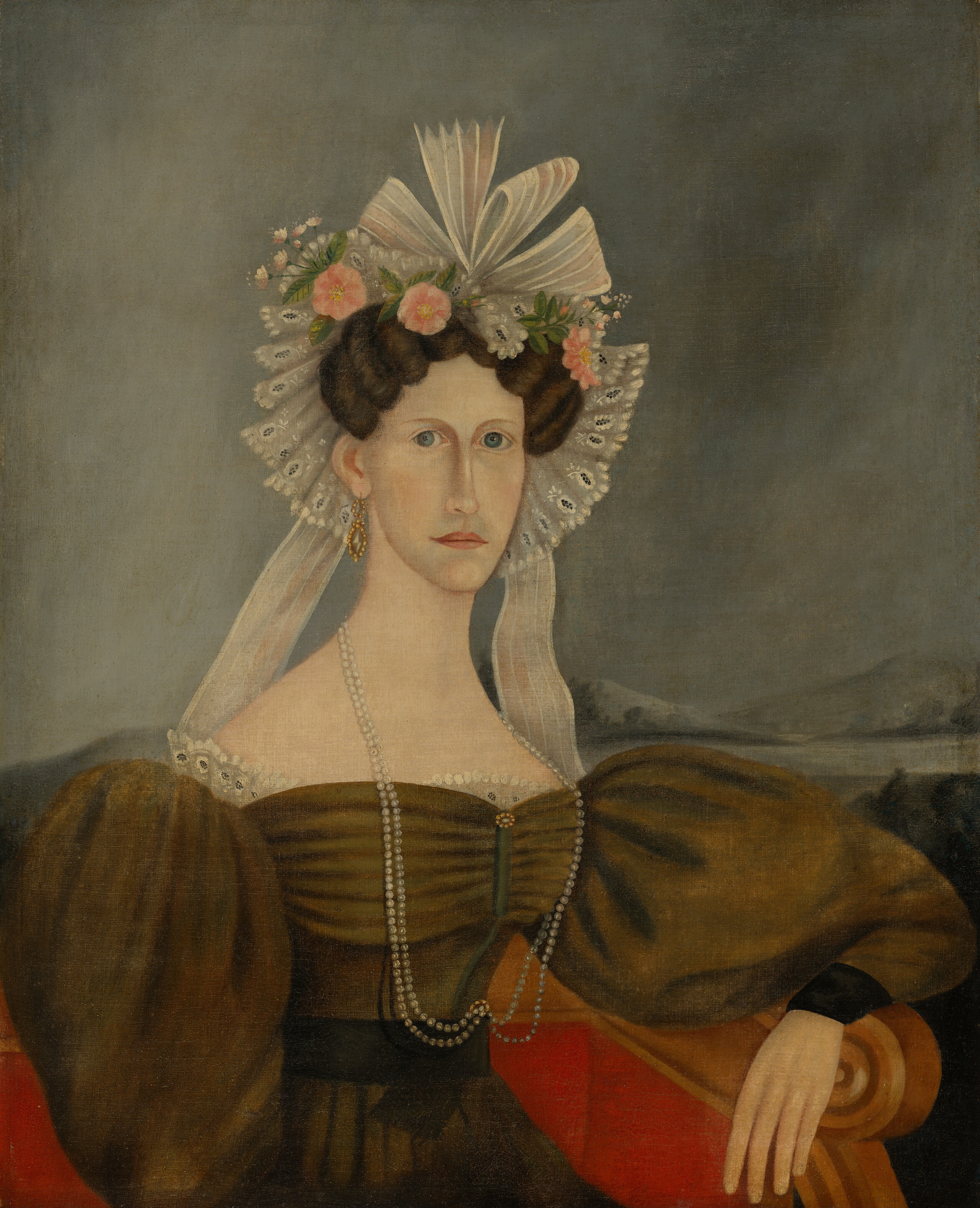 Lady Wearing Pearls