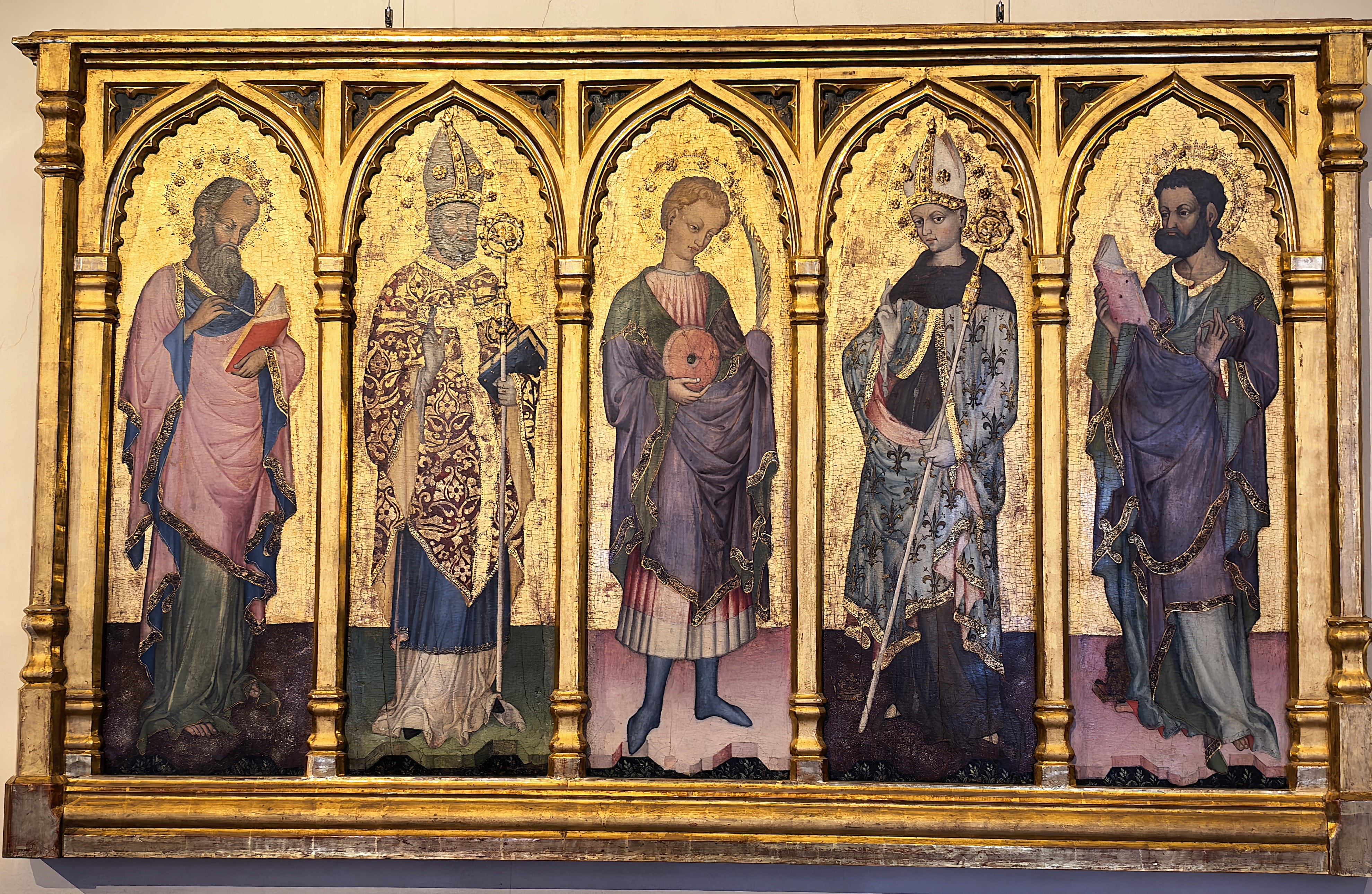 Evangelist Matthew, St. Duam, St. Anastasius, St. Louis of Toulouse, Evangelist Mark by Дуям Вускович