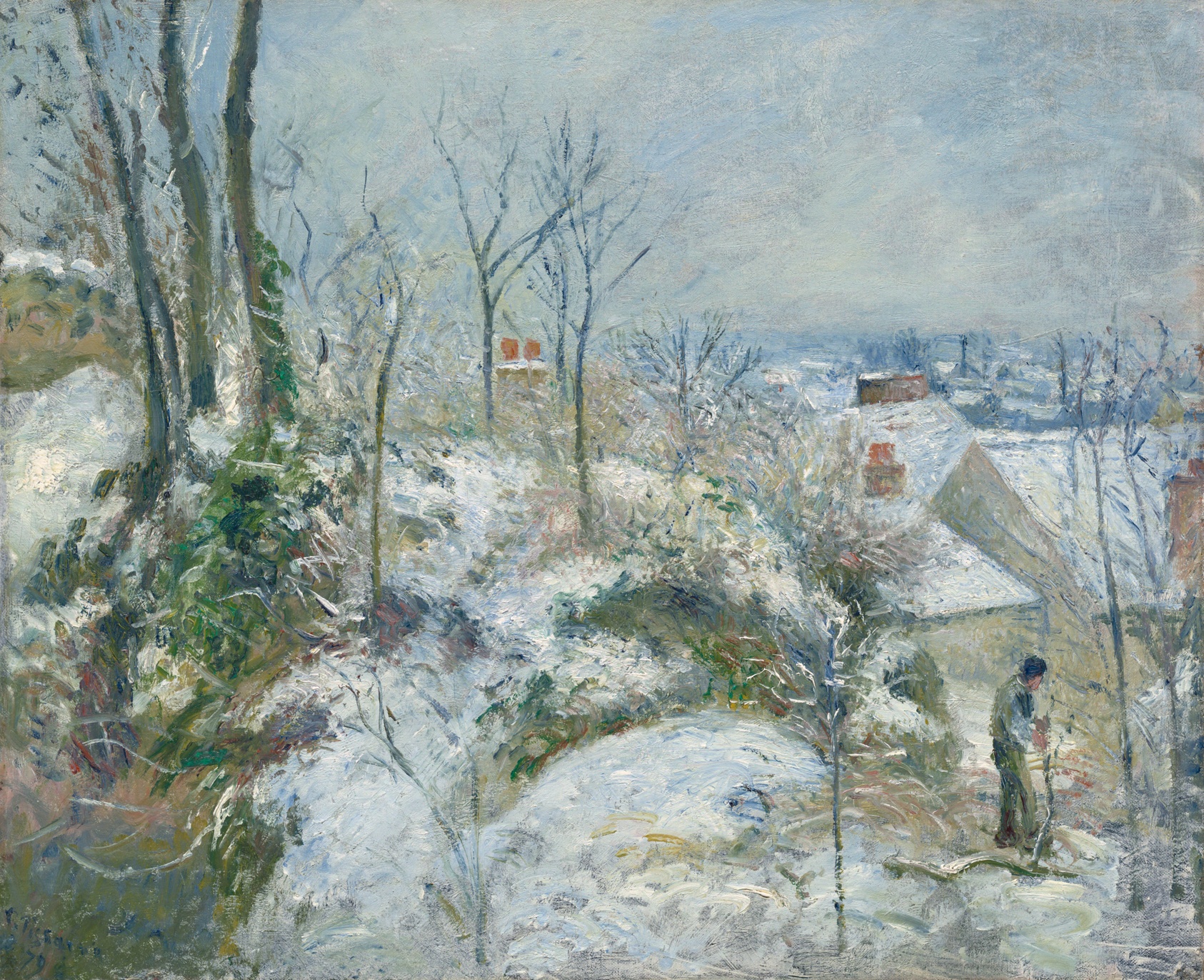 A work made of oil on canvas.
