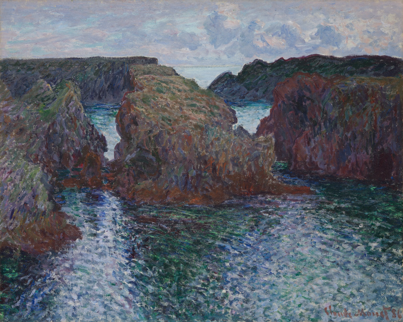 A work made of oil on canvas.