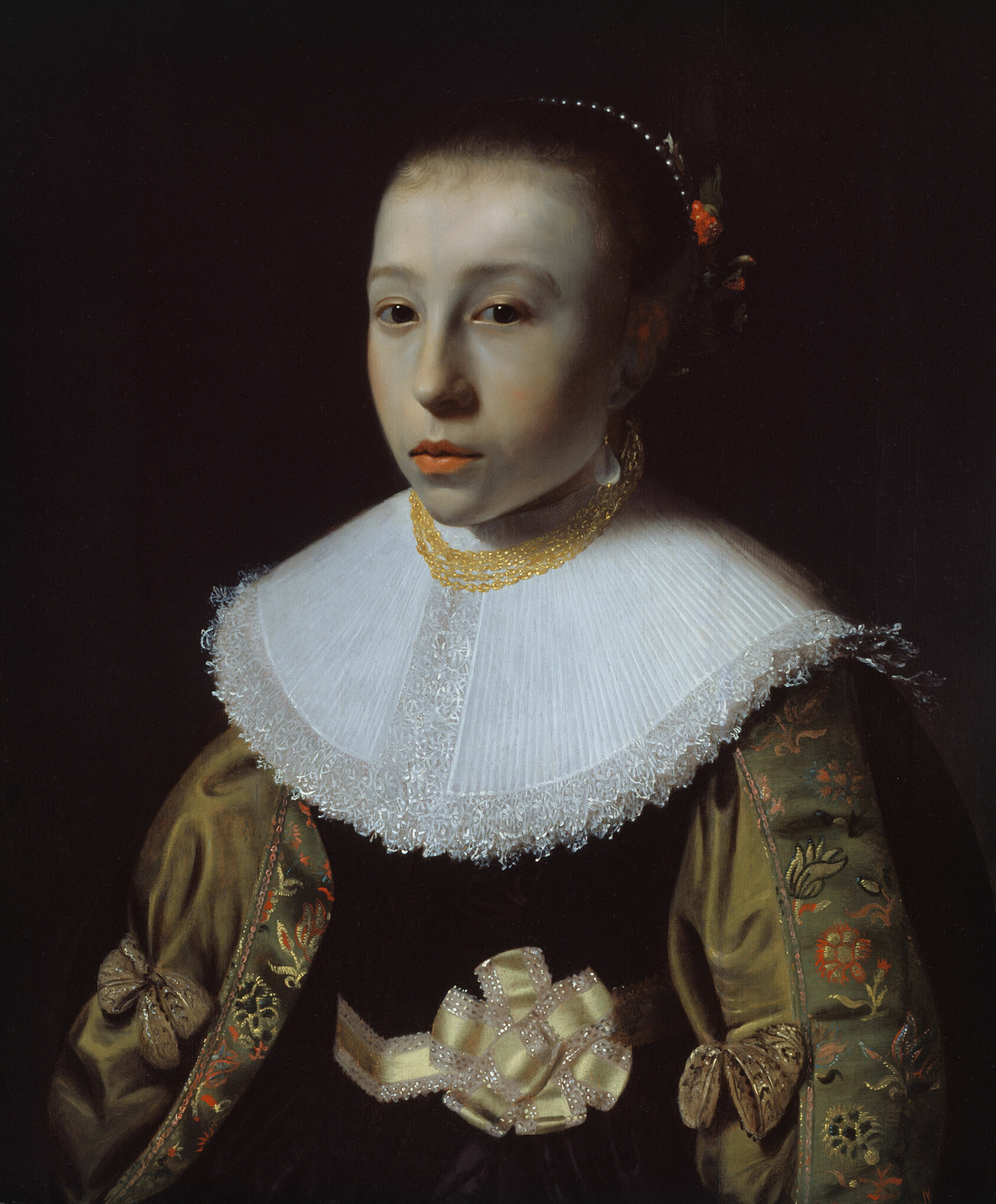 A work made of oil on panel.