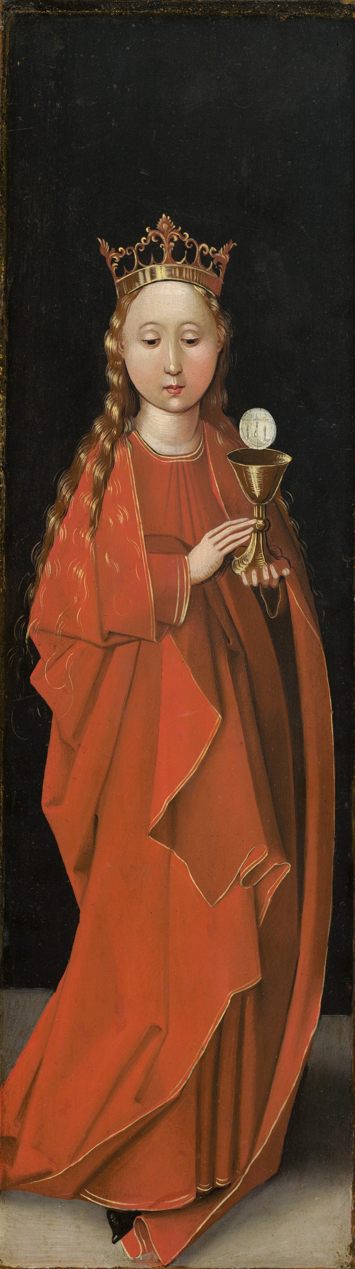 Saint Barbara [left wing exterior]