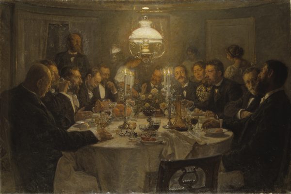 An Artist's Gathering (Malerne mødes) by Viggo Johansen