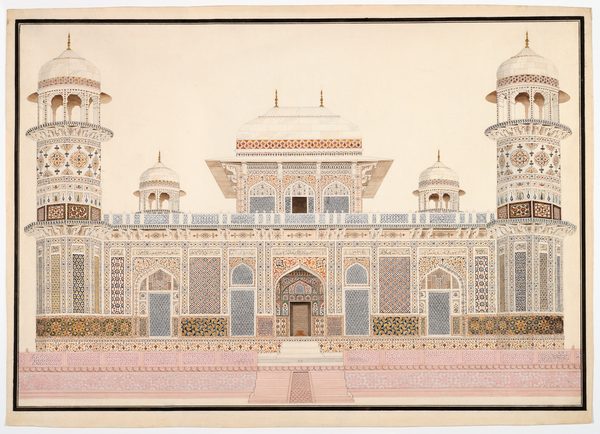 A work made of watercolor on paper watermarked j. whatman with pencil, pen, ink and gold.