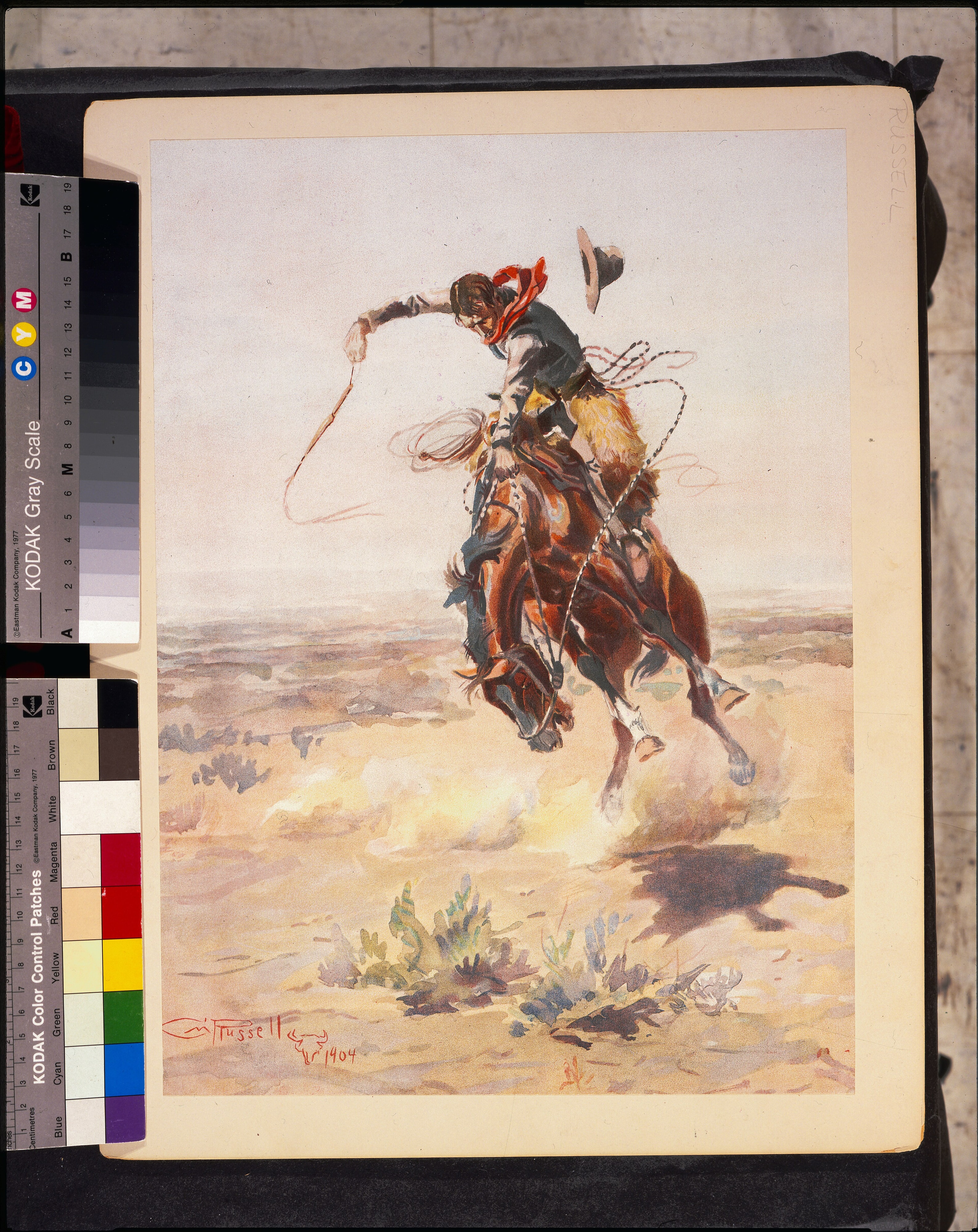 Charles Marion Russell - A bad hoss (1904) original by Charles Marion Russell