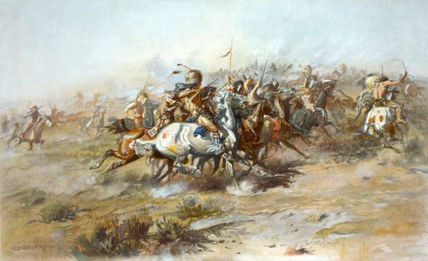 The Custer Fight by Charles Marion Russell