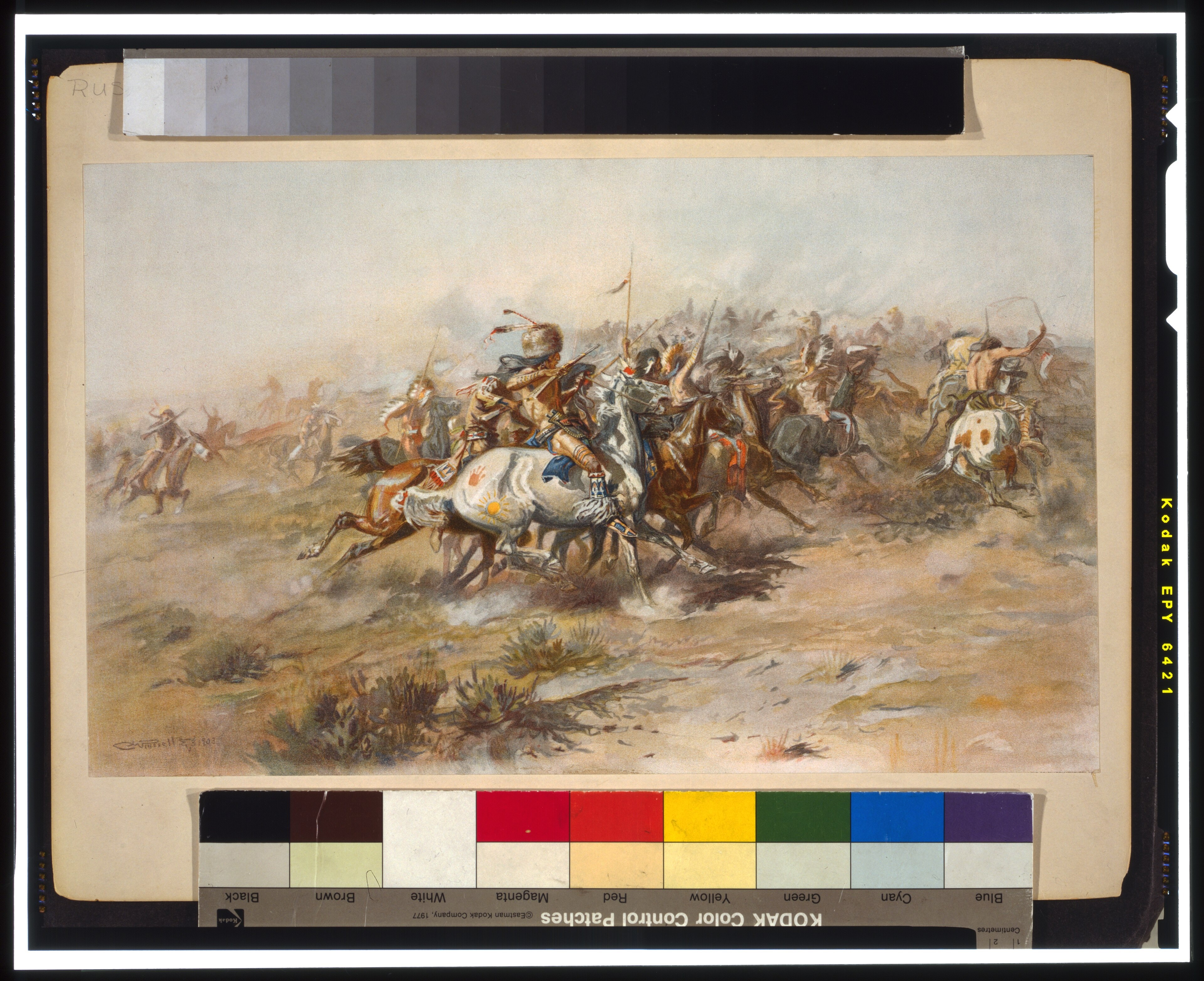 Charles Marion Russell - The Custer Fight (1903) original by Charles Marion Russell