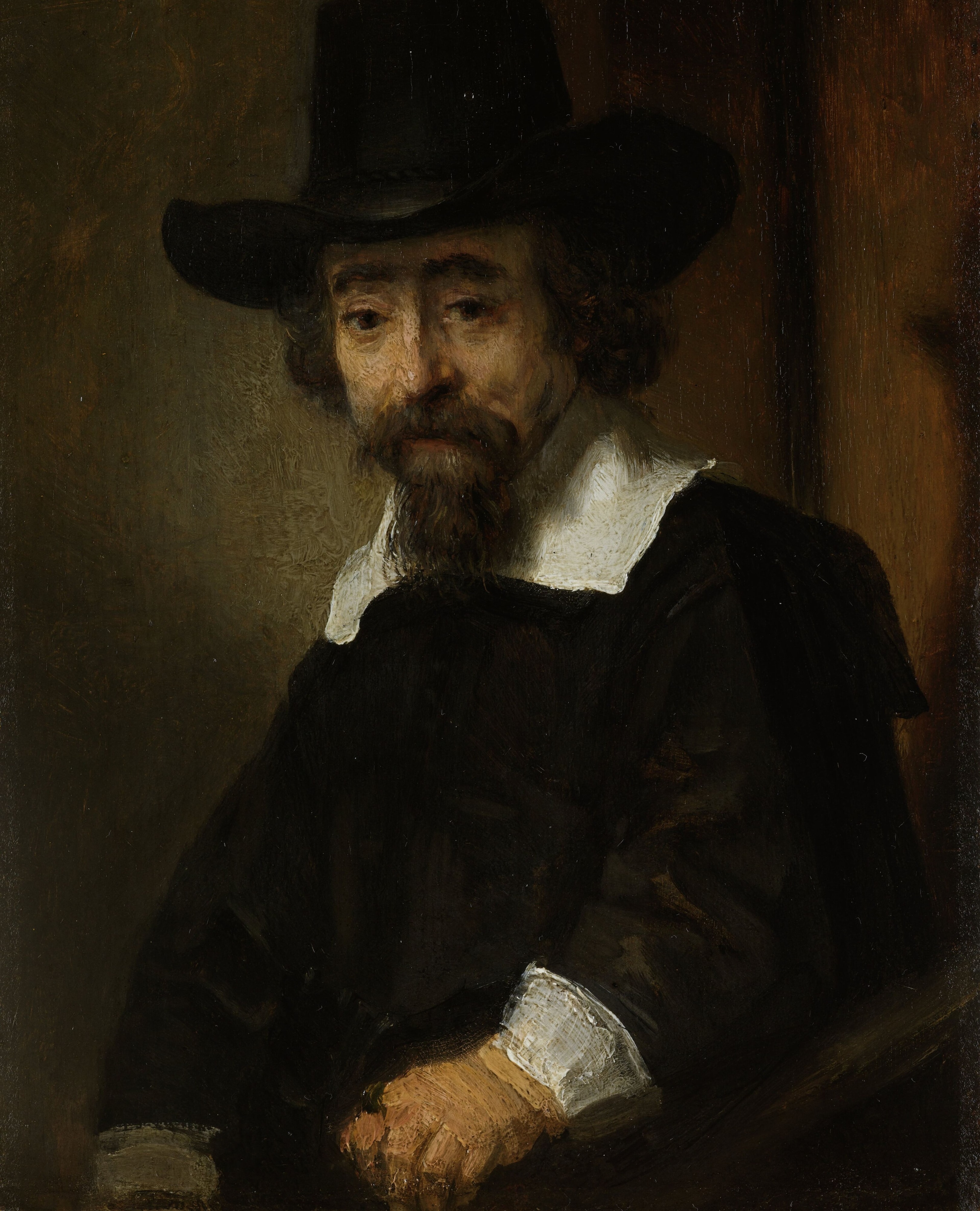 Portrait of a man, presumably Dr. Ephraïm Bueno (1599-1665) by Rembrandt