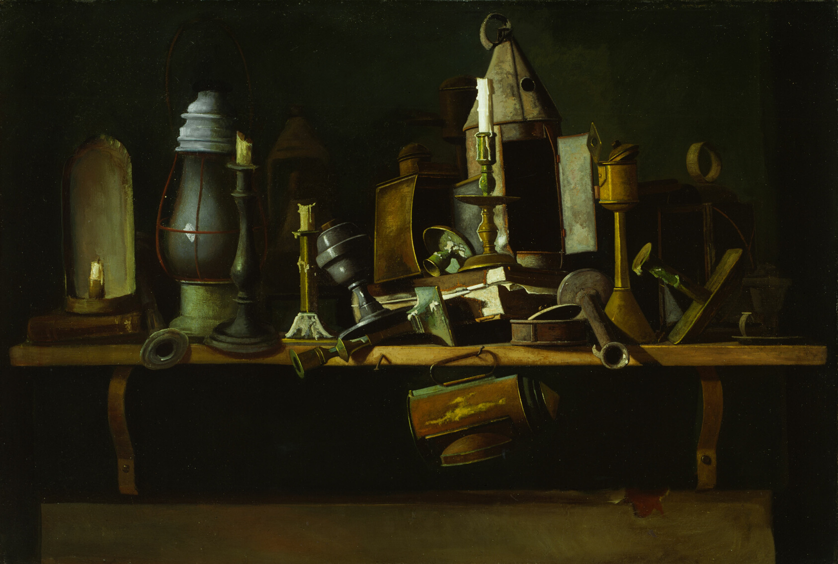A work made of oil on canvas.