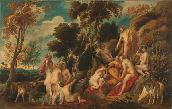 Nymphs Cutting Off Pan'sBeard by Jacob Jordaens