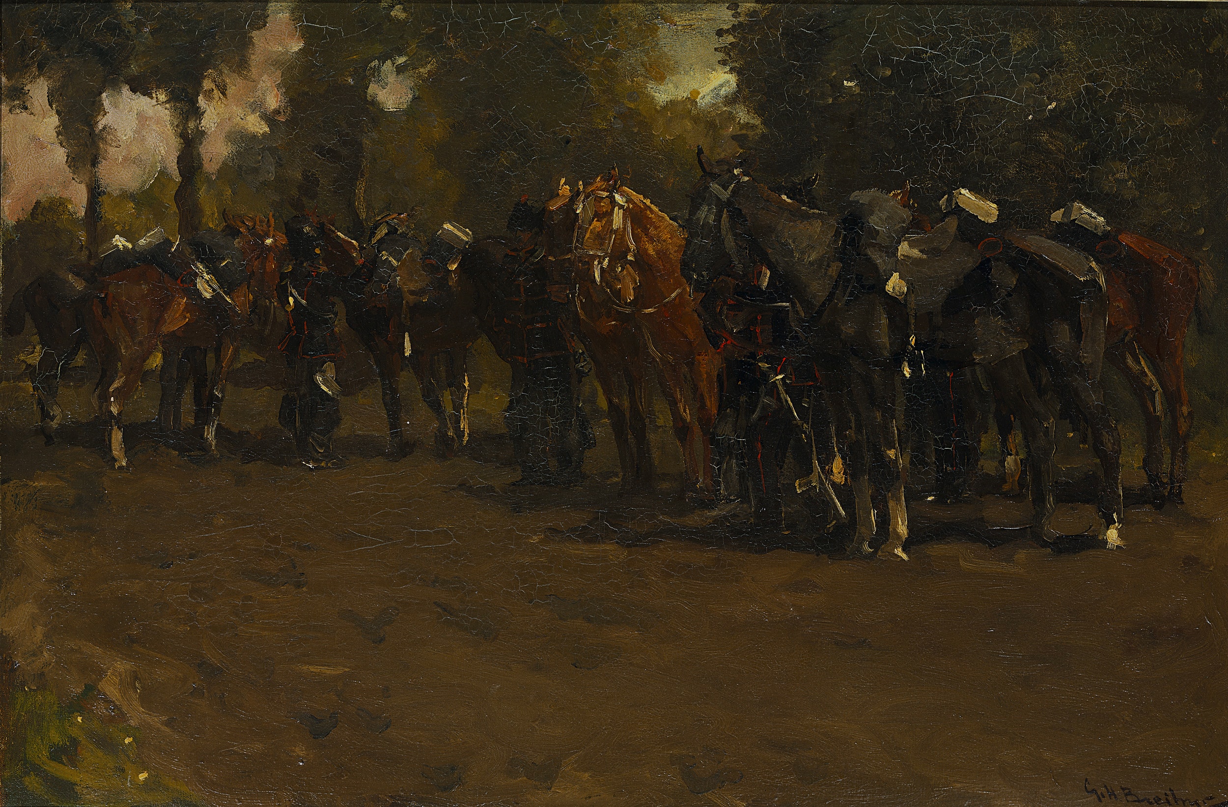 Cavalry at Rest by George Hendrik Breitner