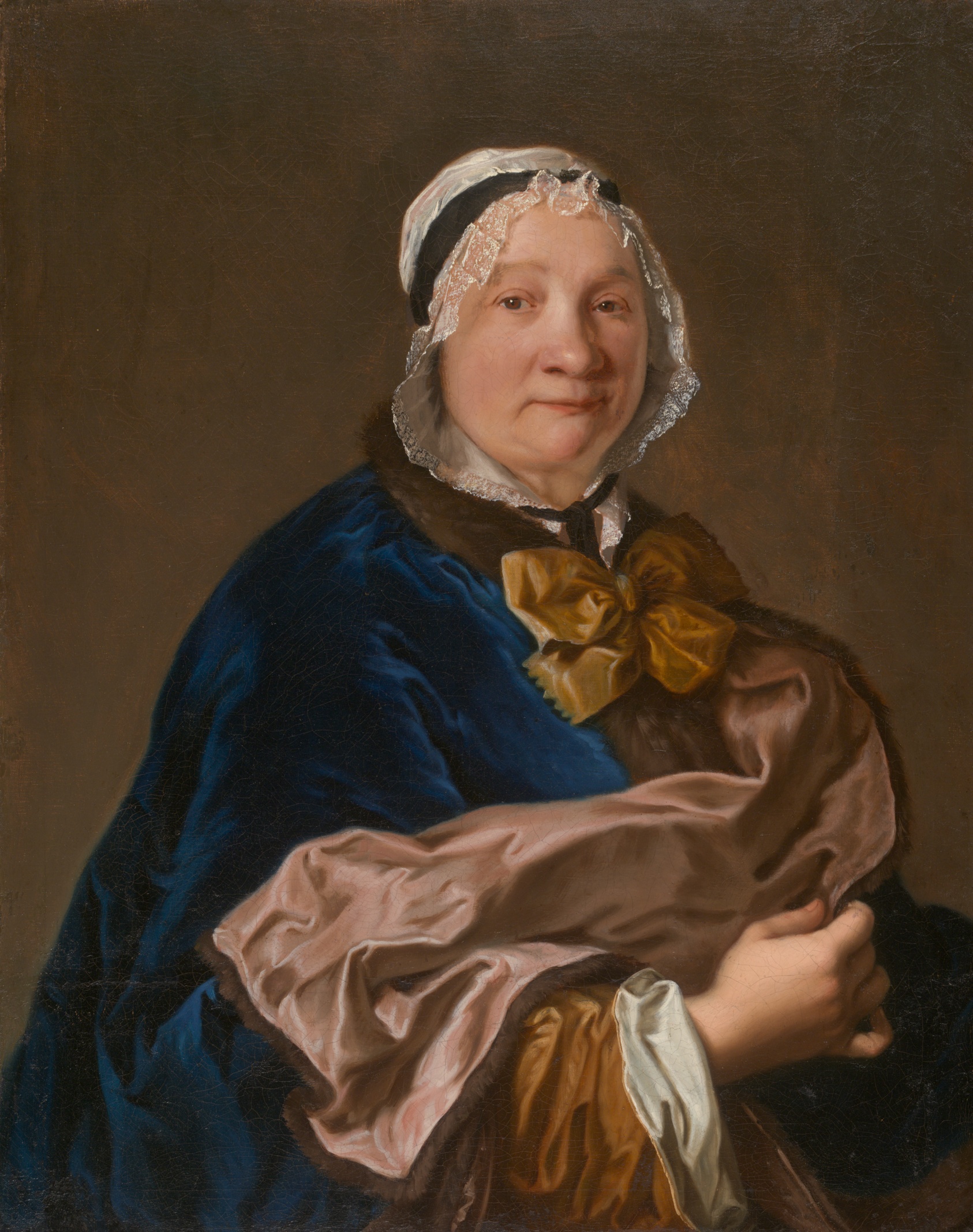A work made of oil on canvas.