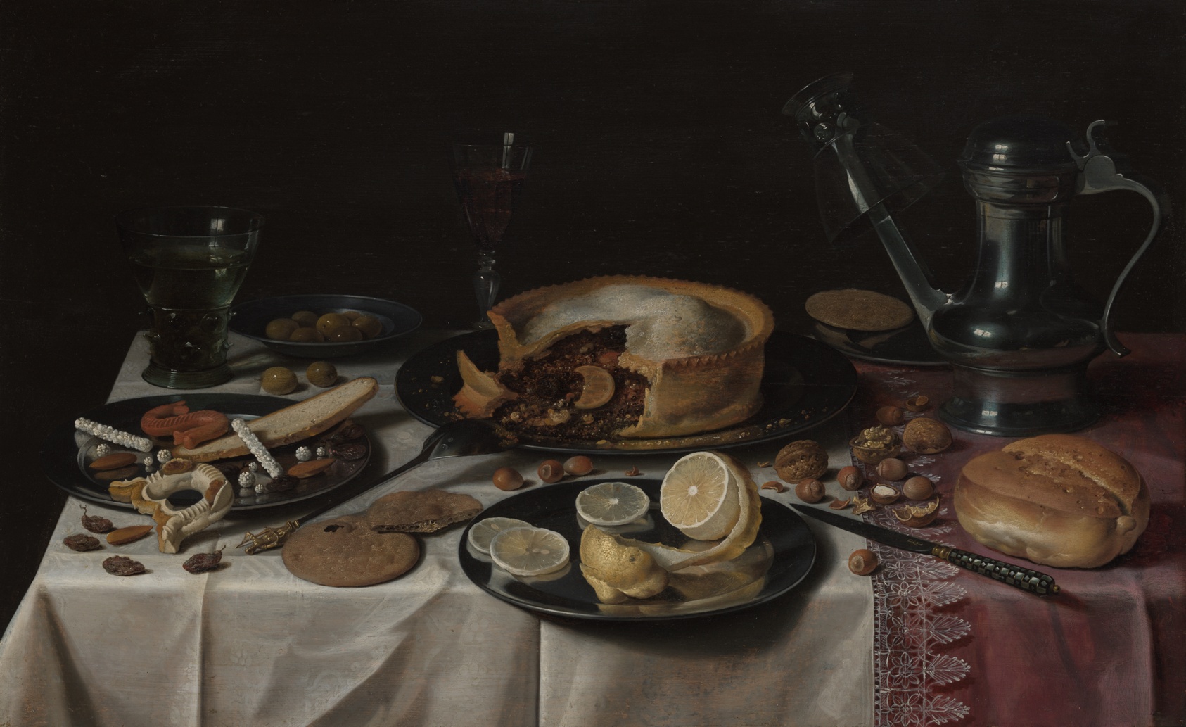 A work made of oil on panel.