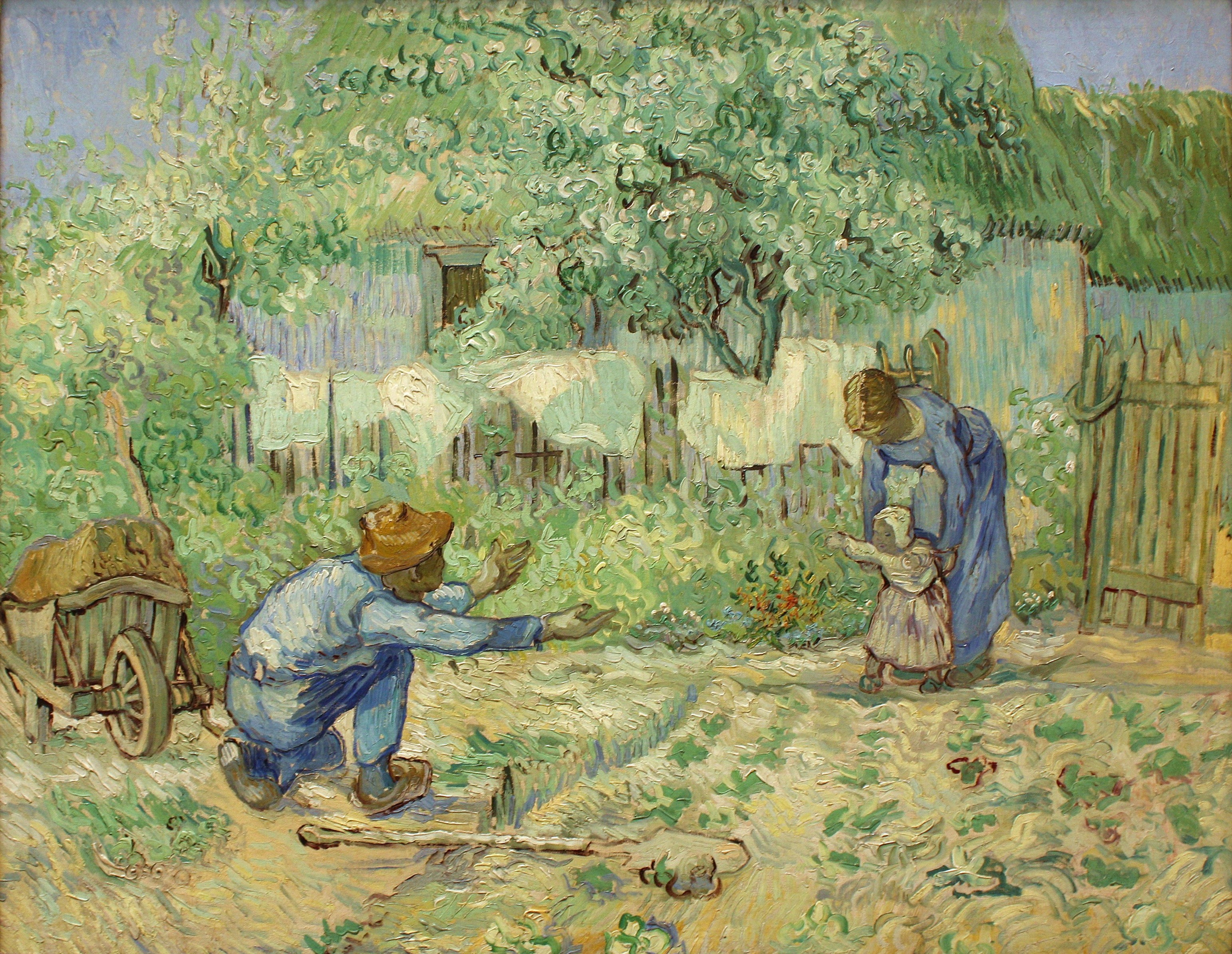 First Steps, after Millet, 1890, by Vincent van Gogh
