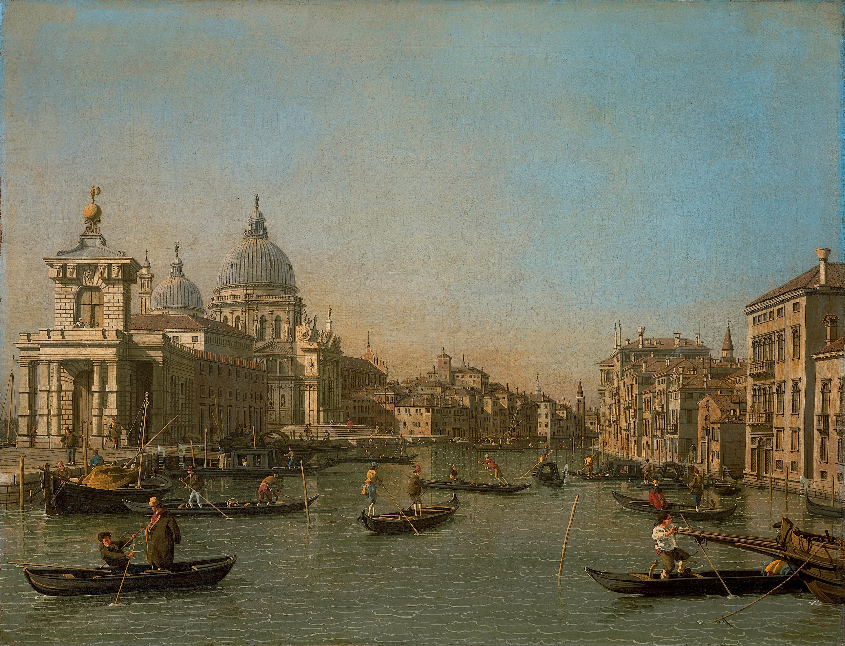 The Entrance to the Canal Grande at the Punta della Dogana and the Santa Maria della Salute by Canaletto
