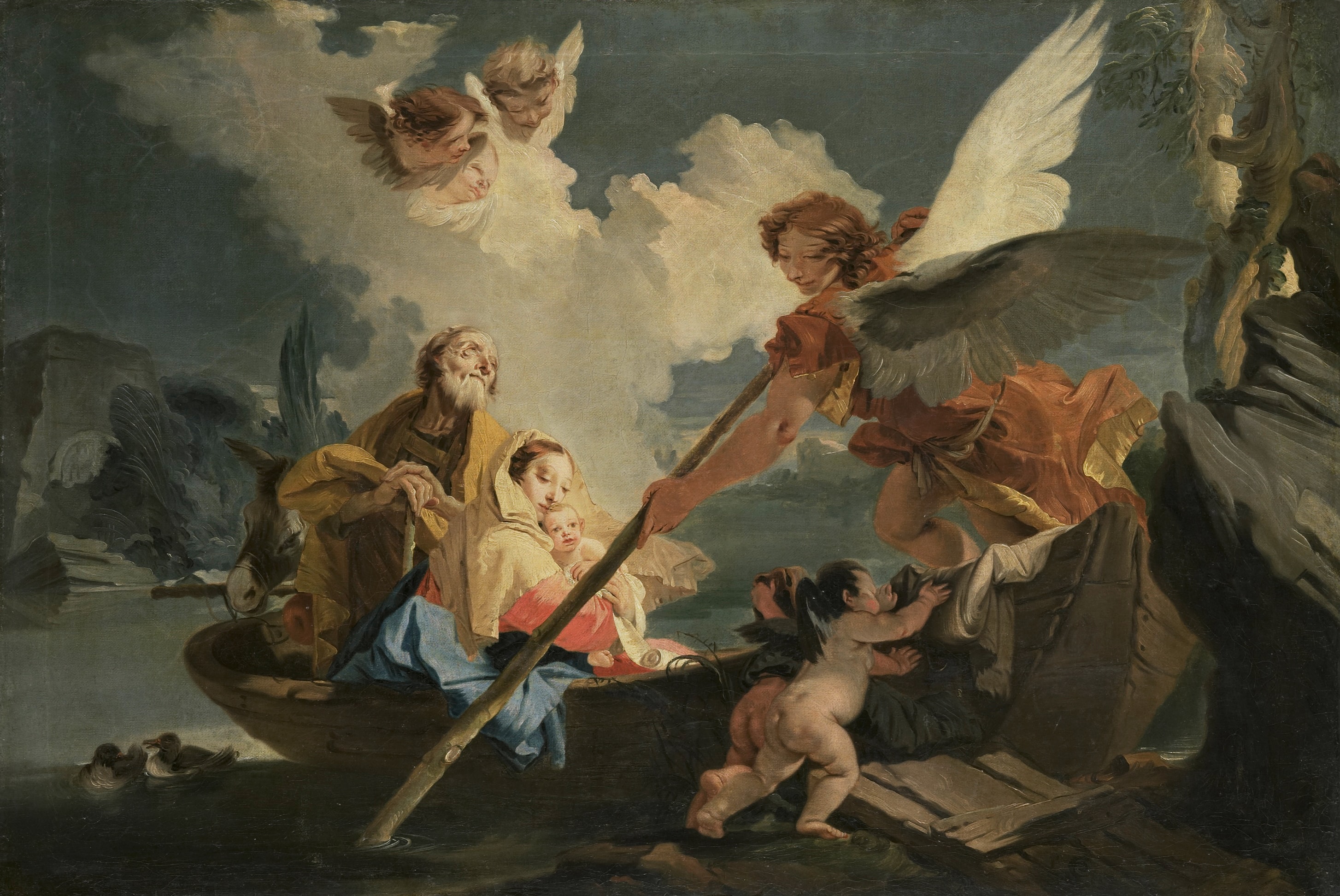 The Flight to Egypt by Giovanni Battista Tiepolo