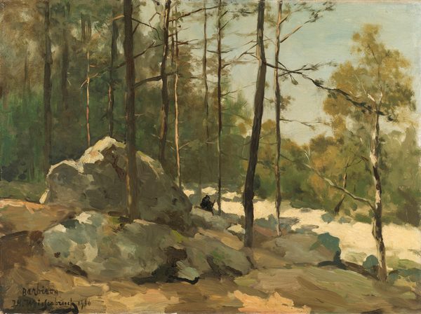 Forest View near Barbizon by Johan Hendrik Weissenbruch