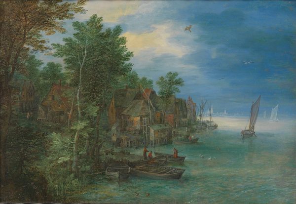 View of a Village along a River by Jan Brueghel the Elder