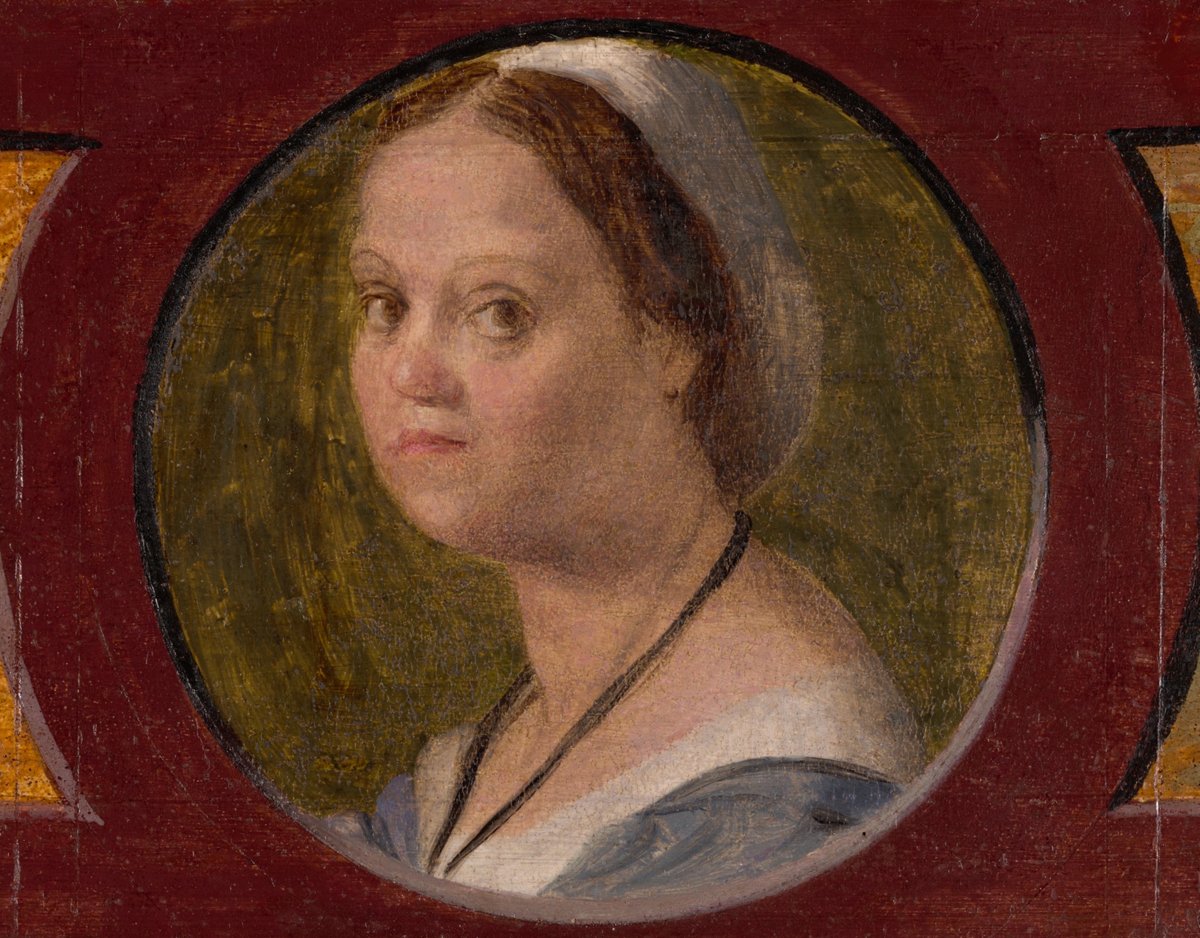 A work made of oil on panel.