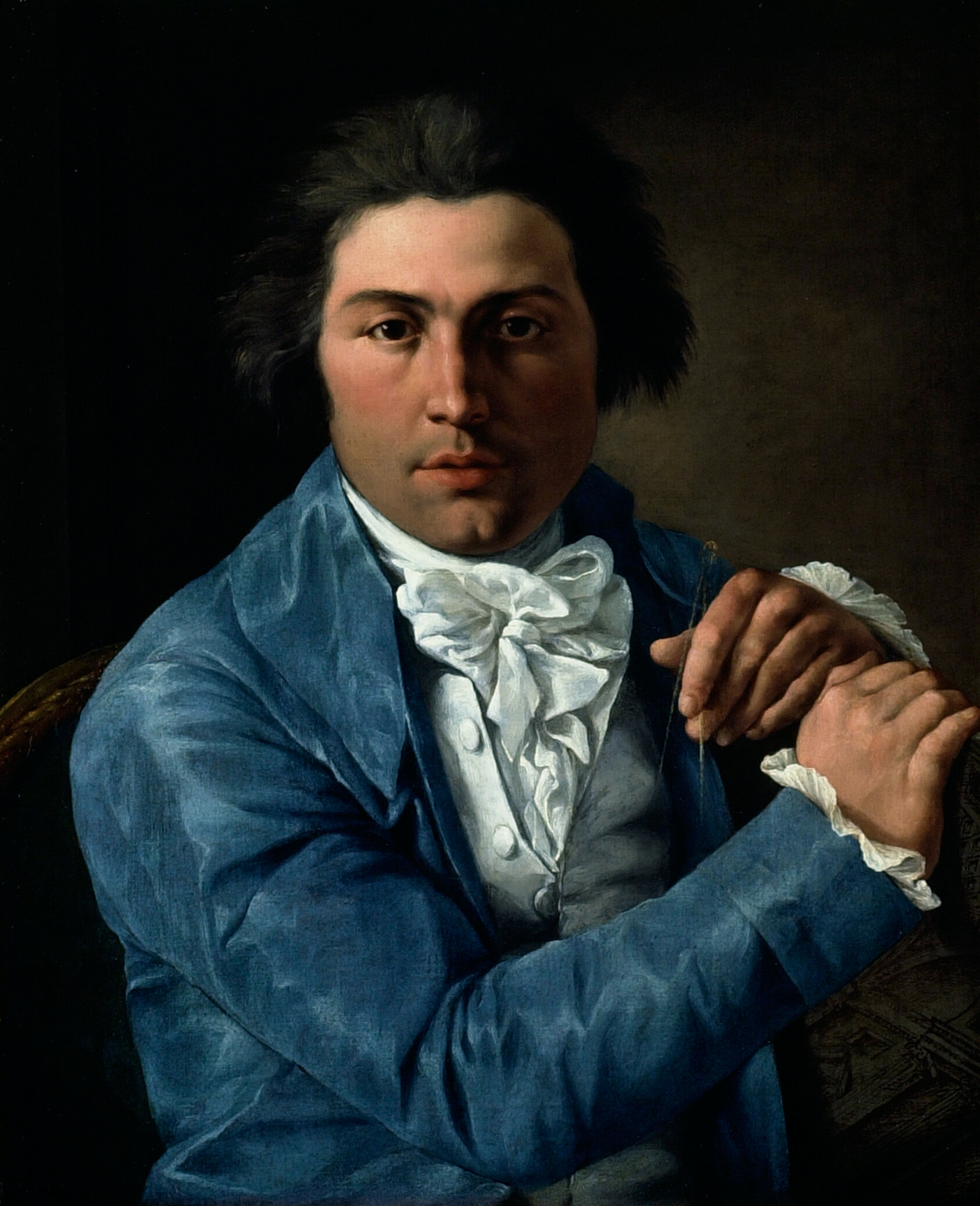 A work made of oil on canvas.