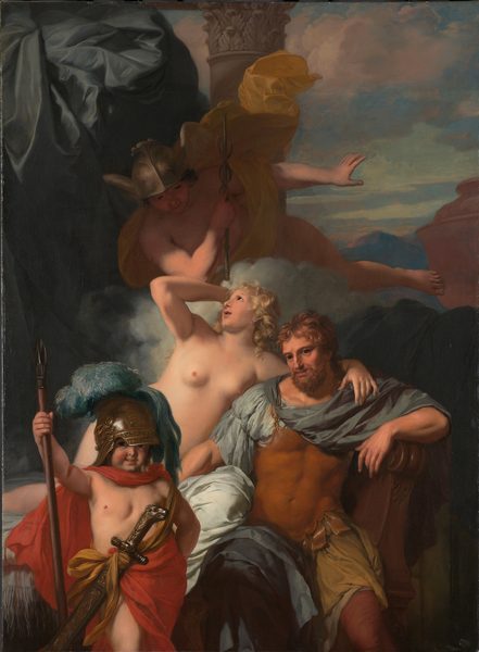 Mercury ordering Calypso to release Odysseus. by Gerard de Lairesse