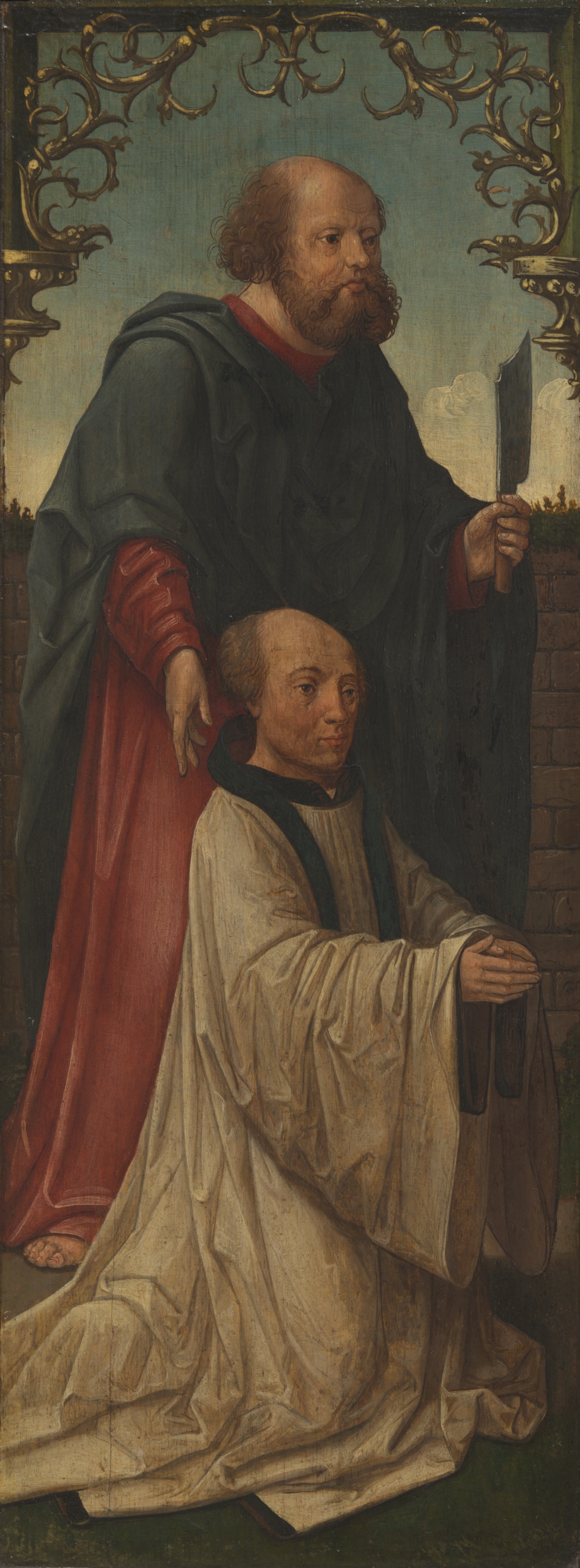 A work made of oil on panel.