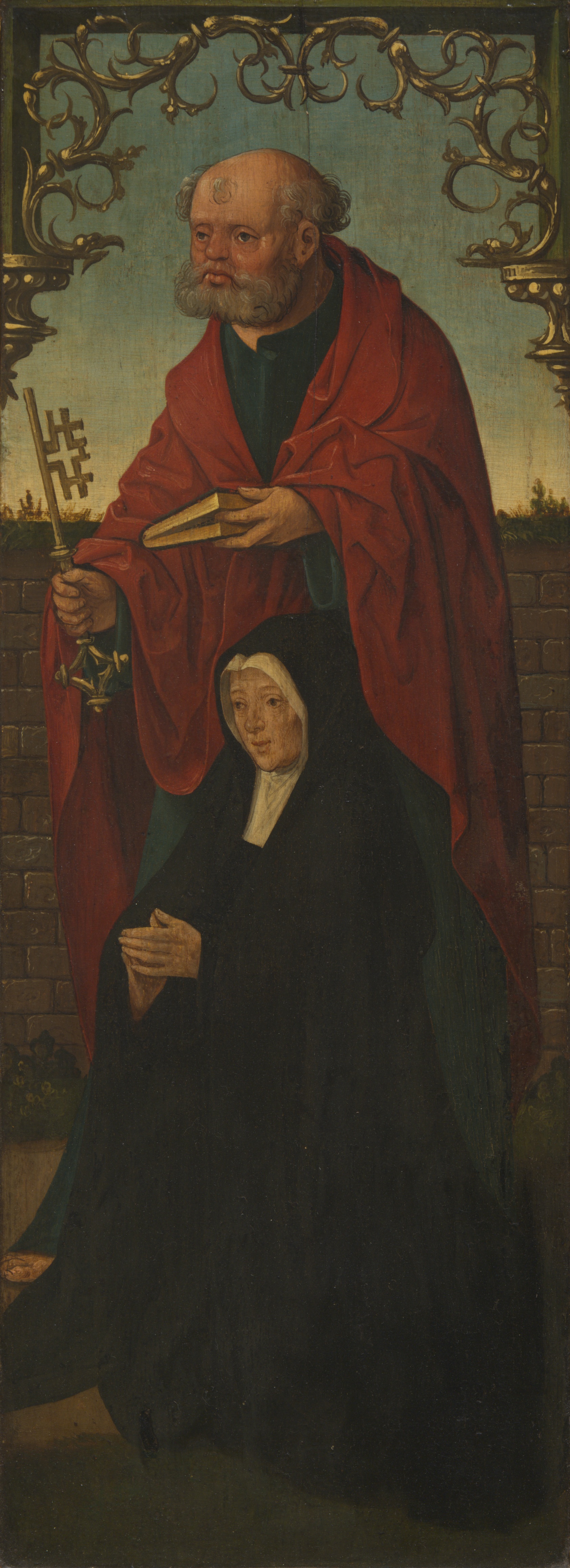 A work made of oil on panel.