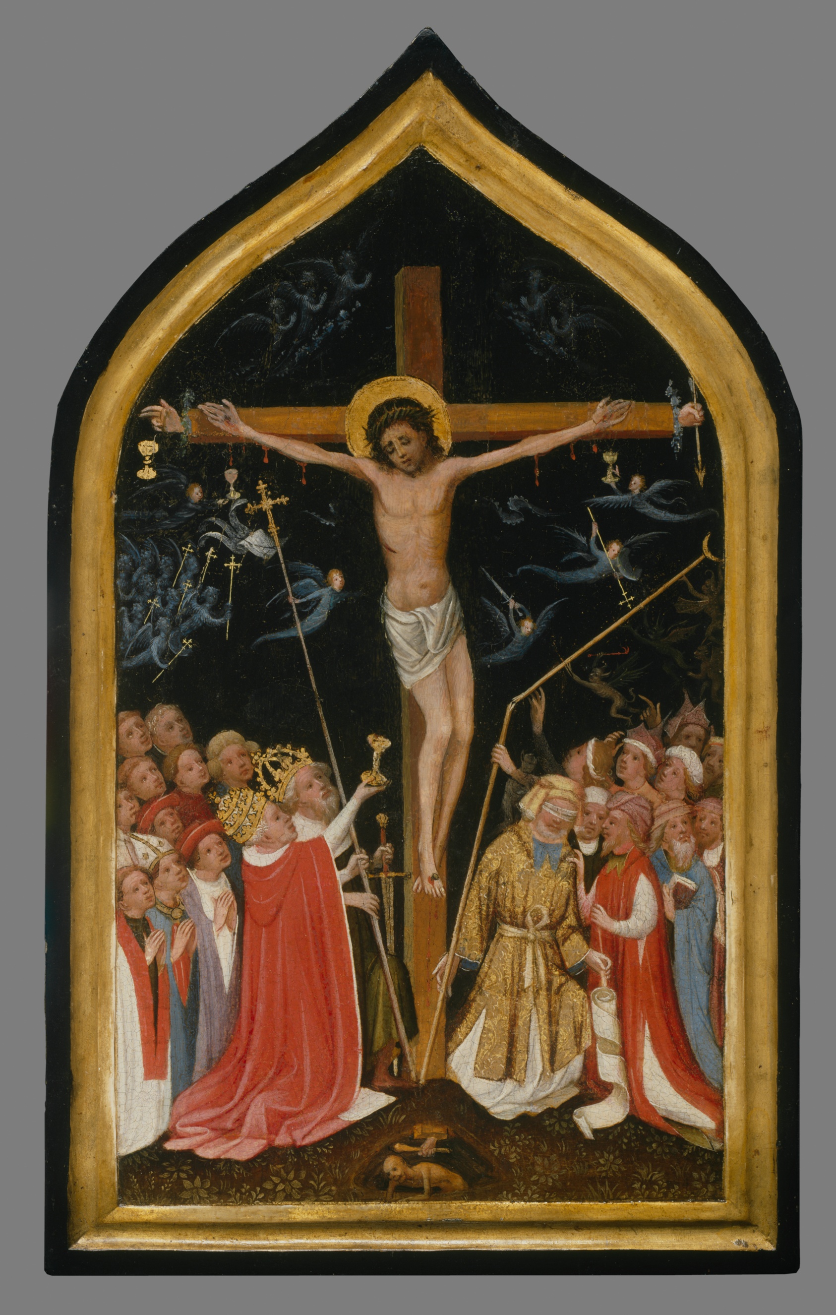 A work made of oil on panel.