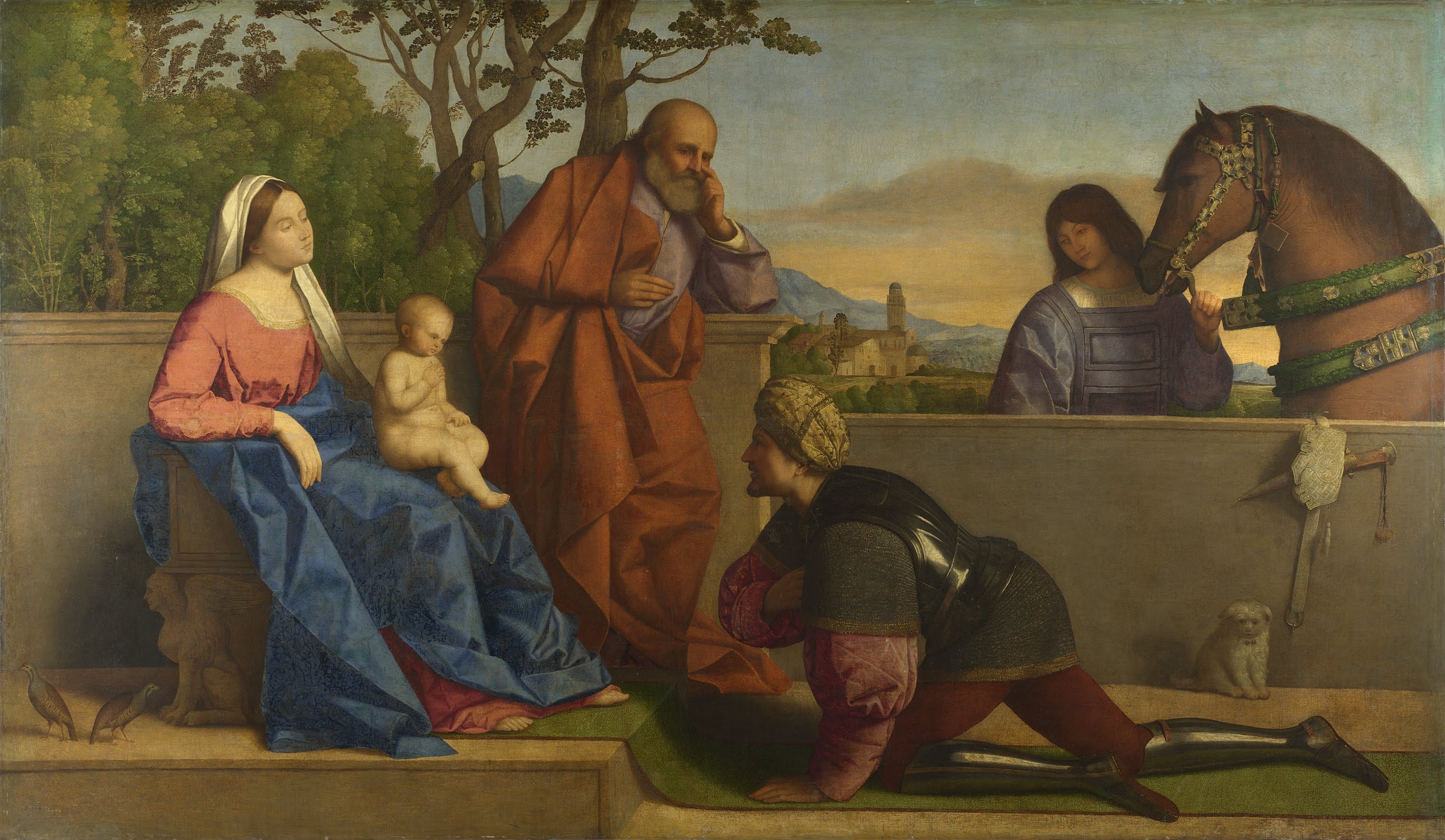 A Warrior adoring the Infant Christ and the Virgin by Vincenzo Catena