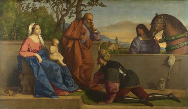 A Warrior adoring the Infant Christ and the Virgin by Vincenzo Catena