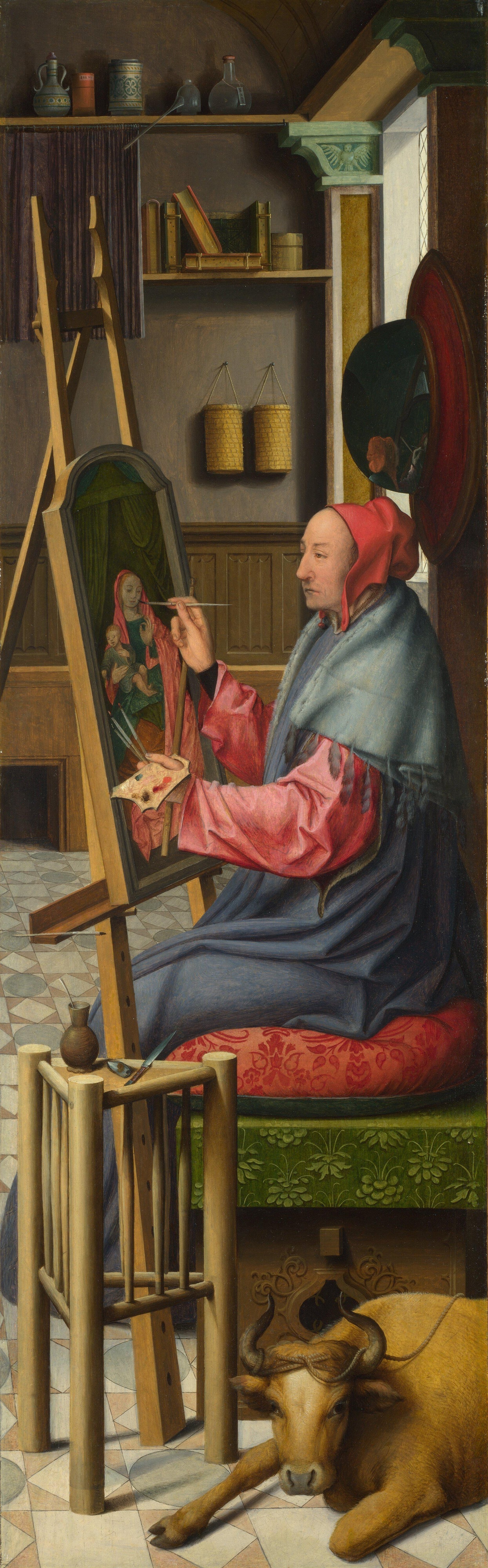Saint Luke painting the Virgin and Child by Quinten Metsys