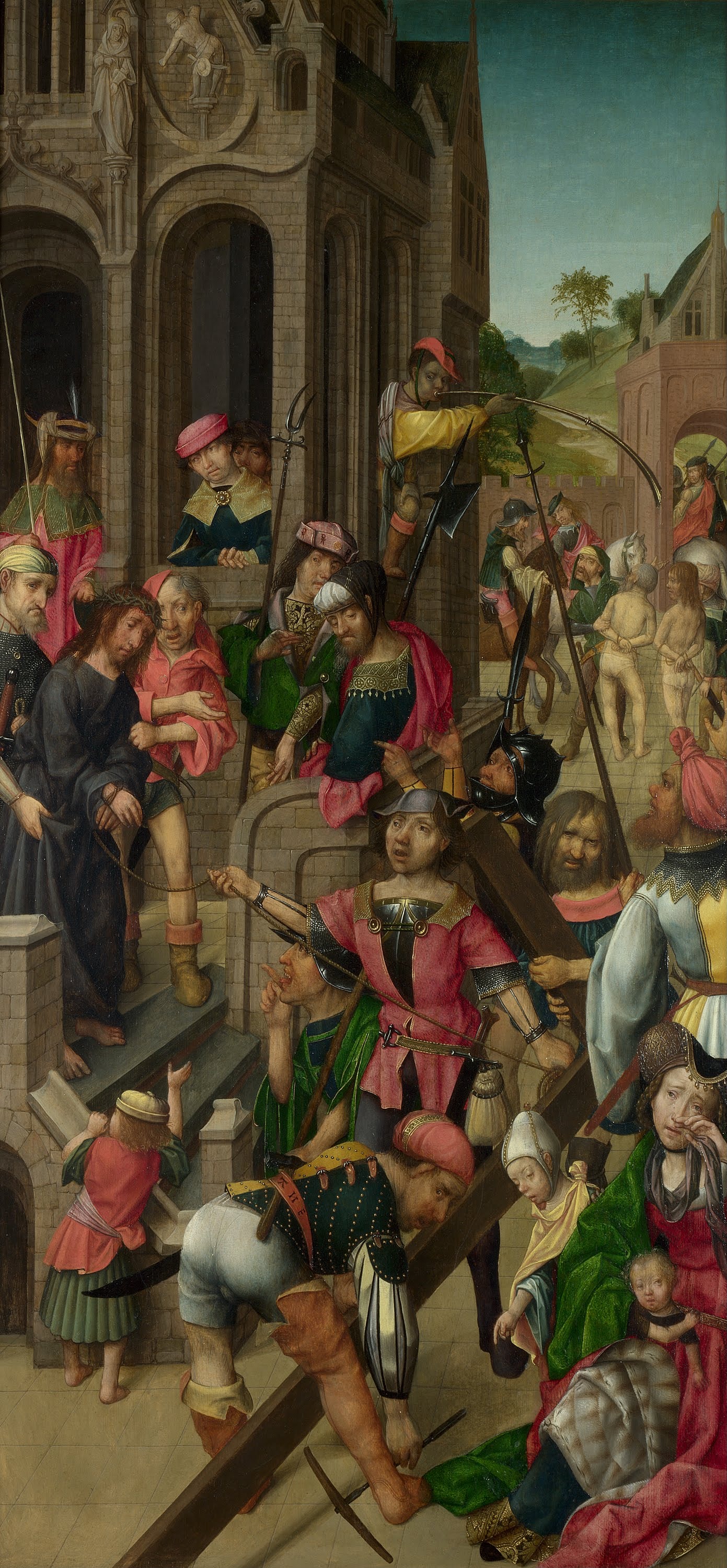 Christ presented to the People: Left Hand Panel by Master of Delft (active c. 1490-1520)