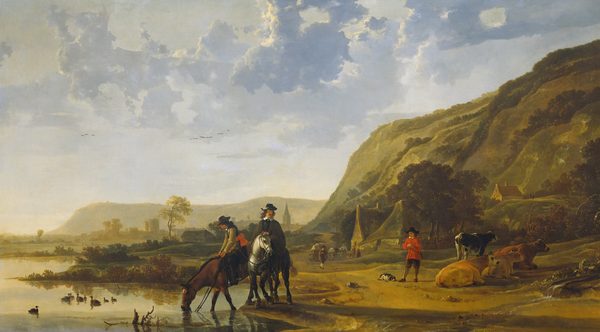 River Landscape with Riders by Aelbert Cuyp