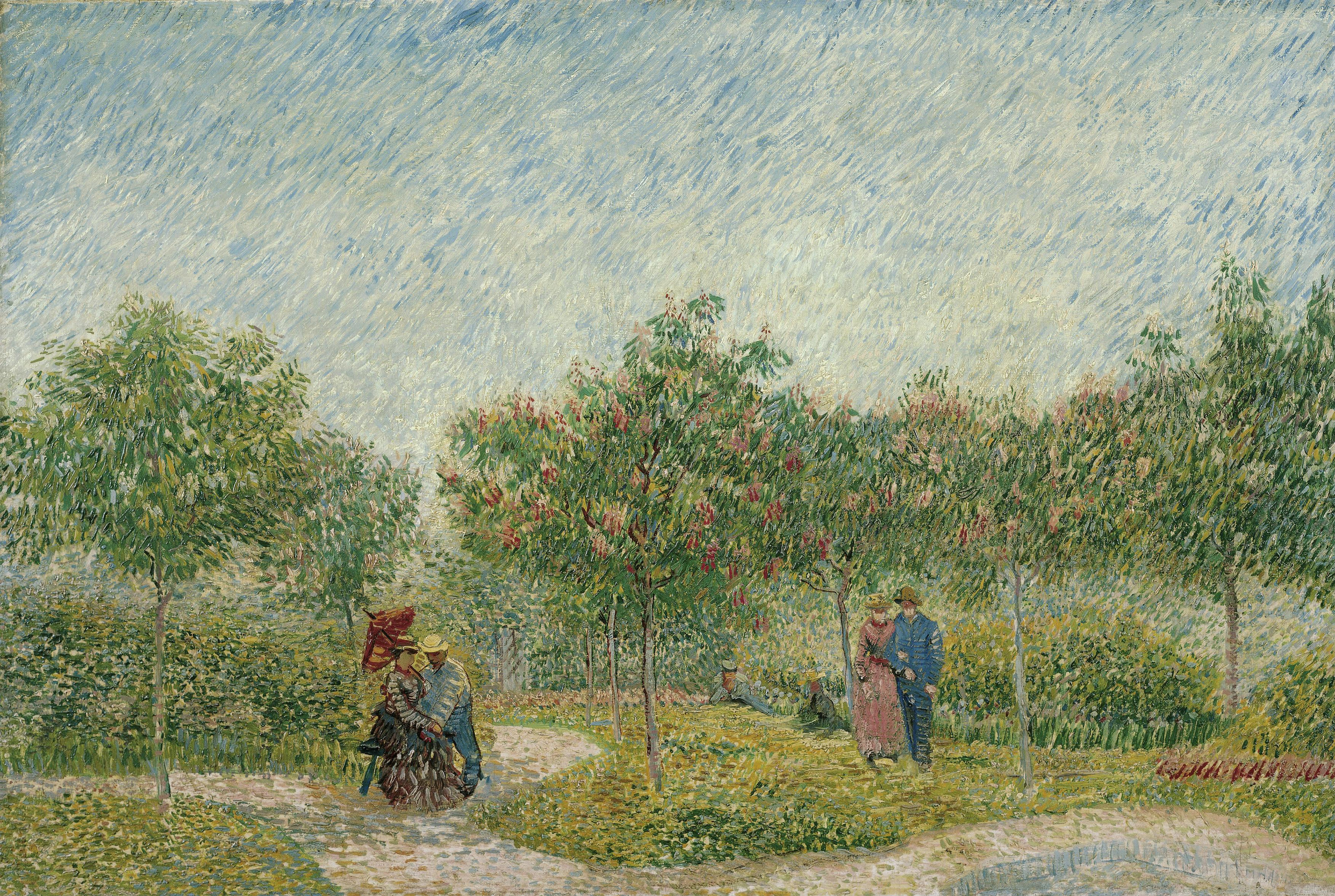 Garden in Montmarte with lovers, 1887, by Vincent van Gogh