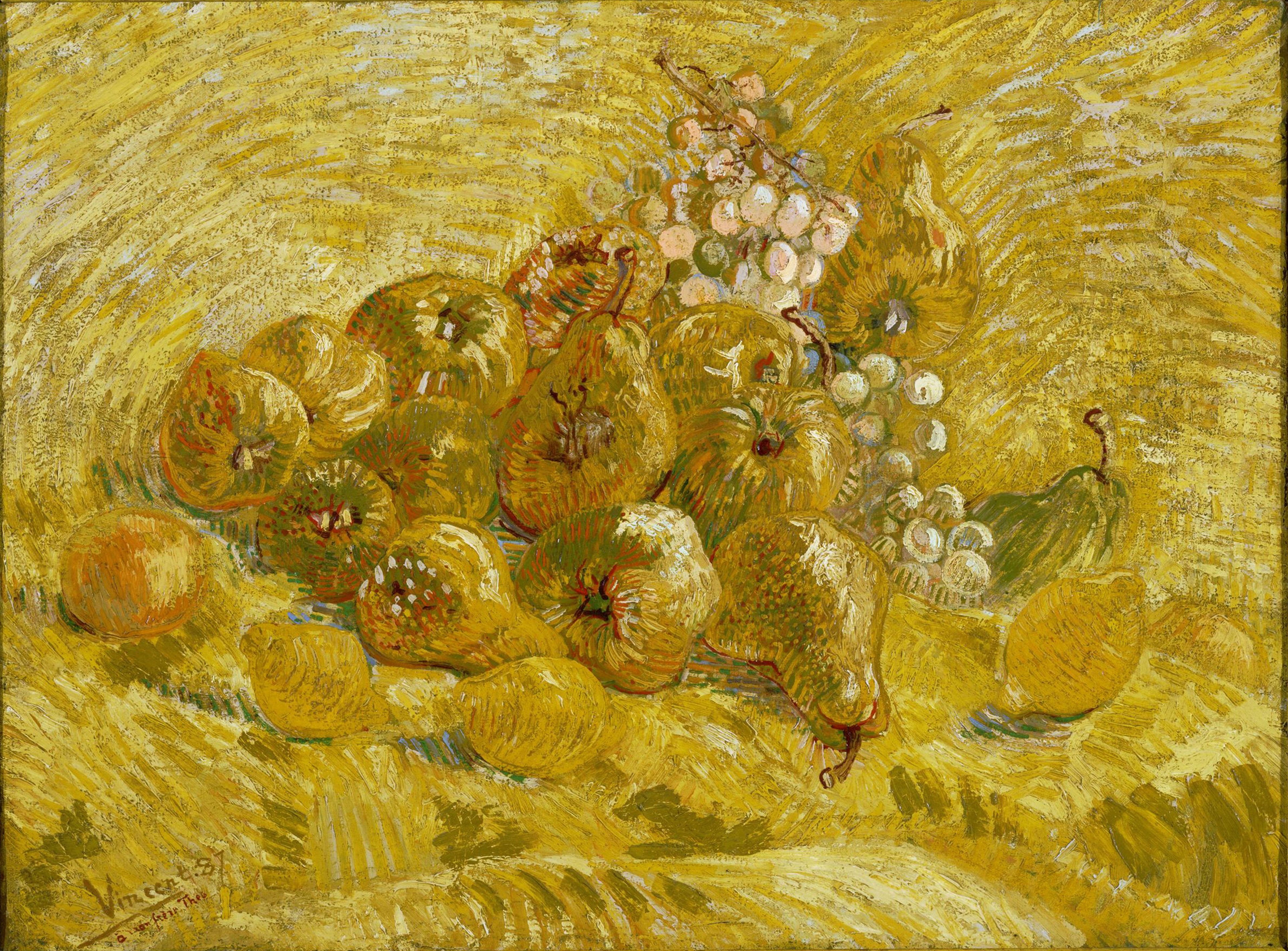 Quinces, lemons, pears and grapes, 1887, by Vincent van Gogh