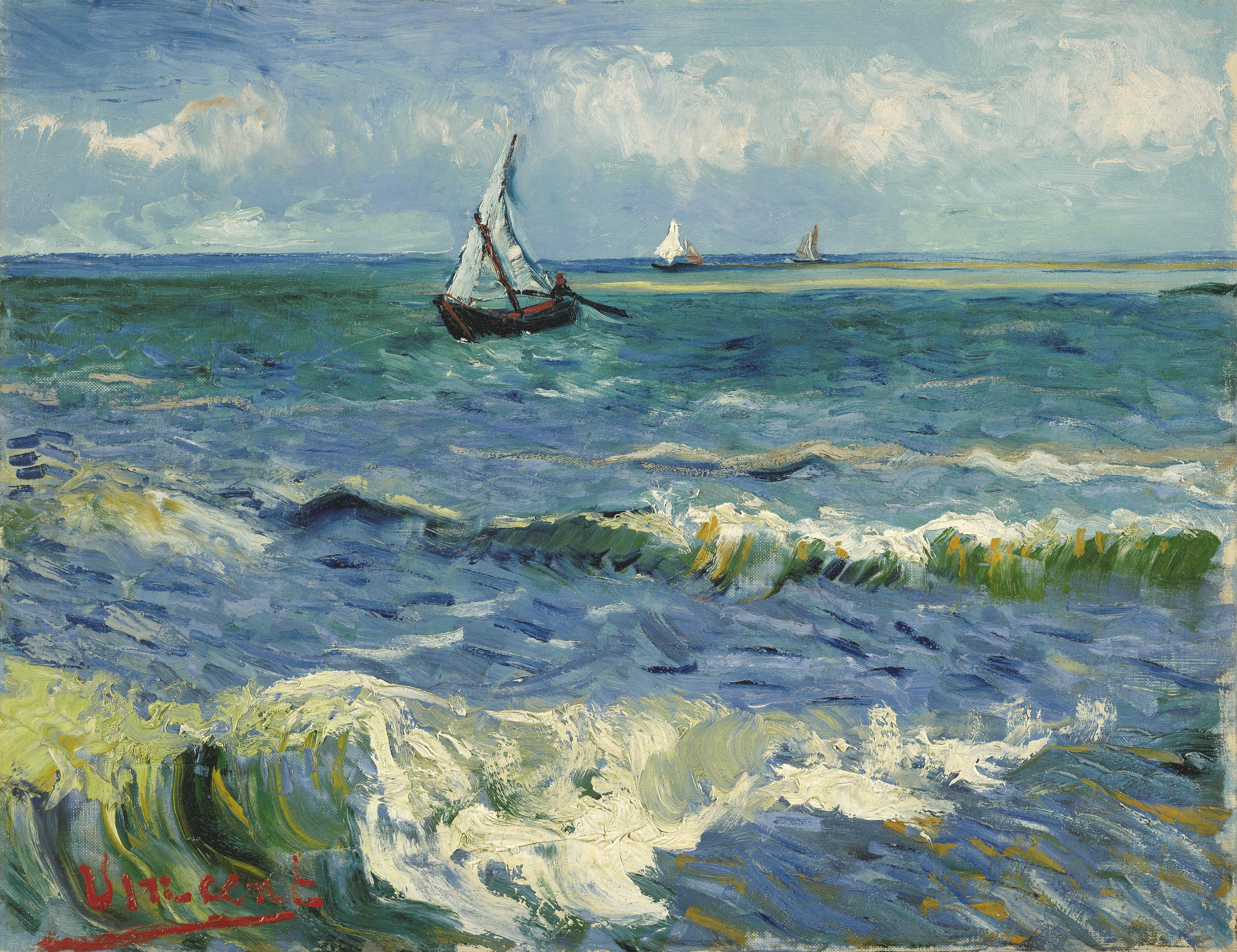 Seascape near Les Saintes-Maries-de-la-Mer, 1888, by Vincent van Gogh