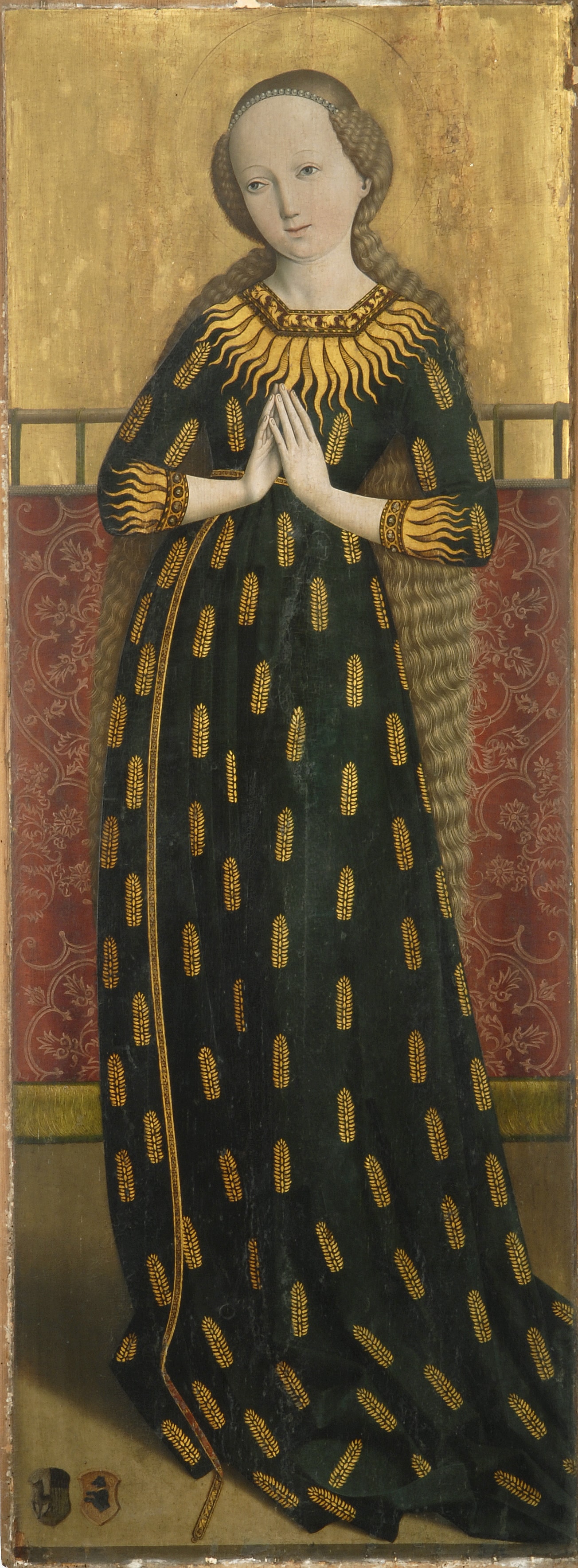 The Virgin in a dress decorated with ears by Anonymous Unknown author School of Salzburg