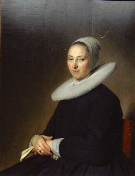 French: Portrait d'une jeune femme assise by Johannes Cornelisz Verspronck