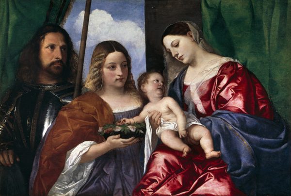 Madonna and Child with Sts Dorothy and George by Titian