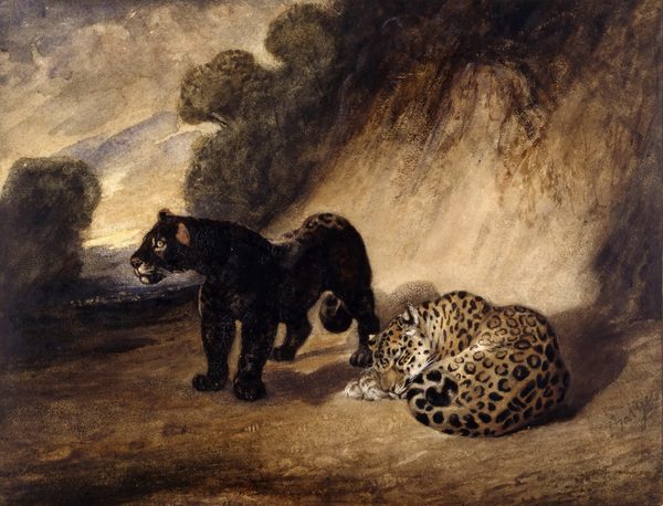 Two Jaguars from Peru by Antoine-Louis Barye